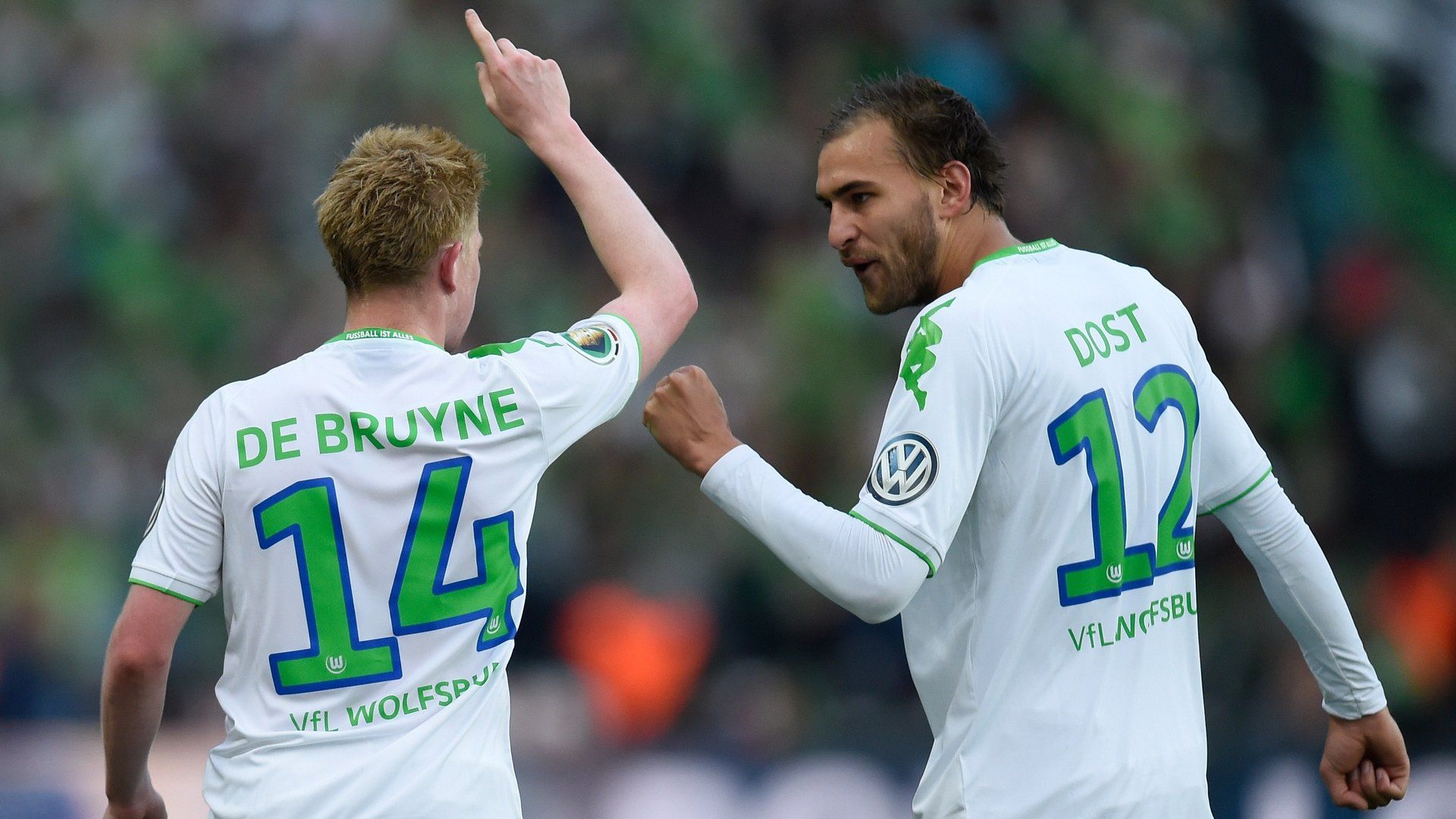 Kevin De Bruyne Bas Dost Wolfsburg
