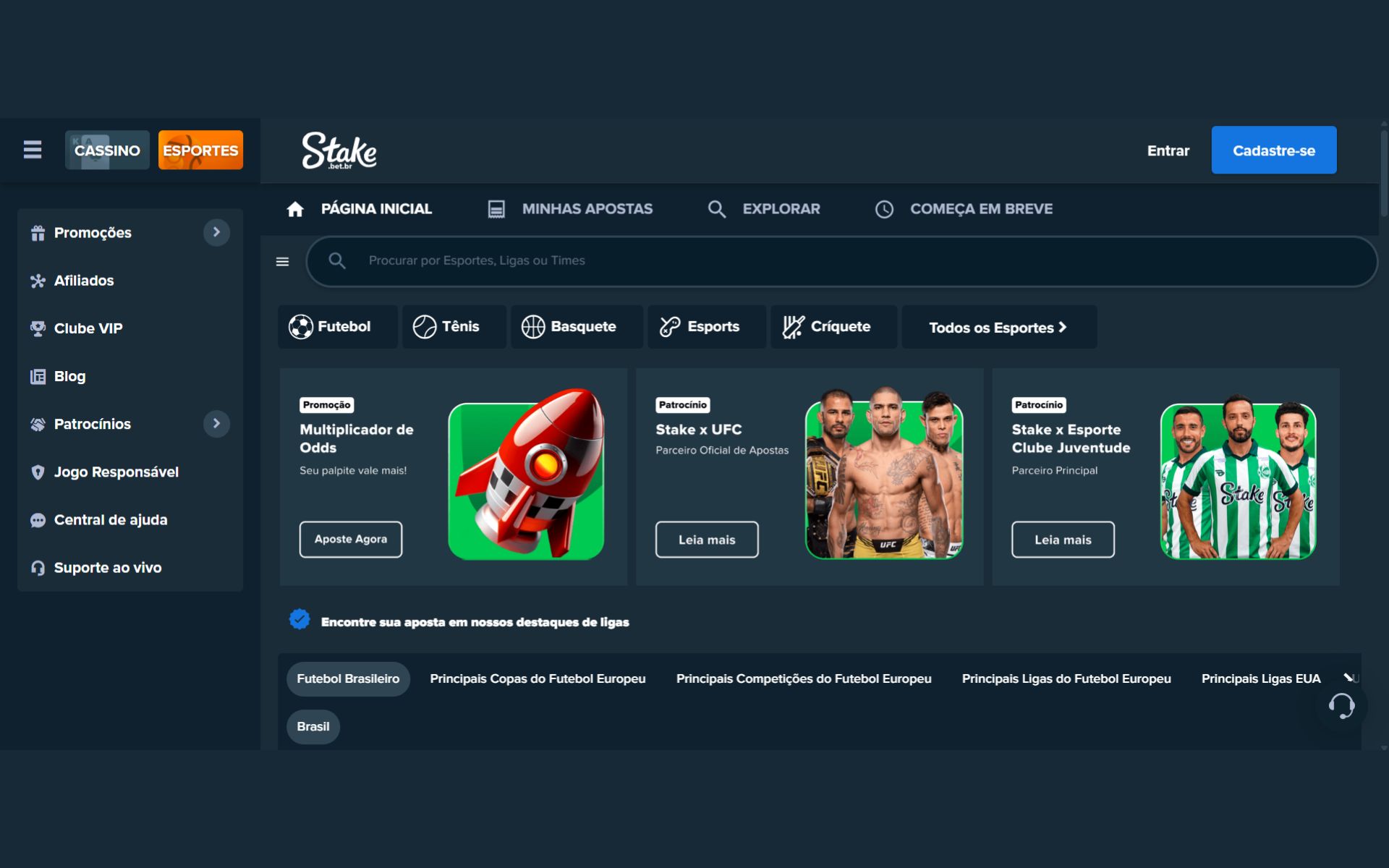 Plataforma Stake Brasil