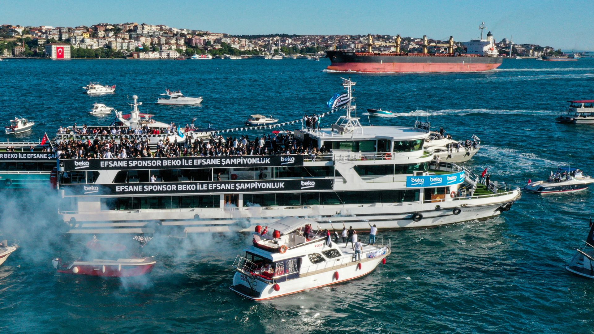 Besiktas championship celebration 2021