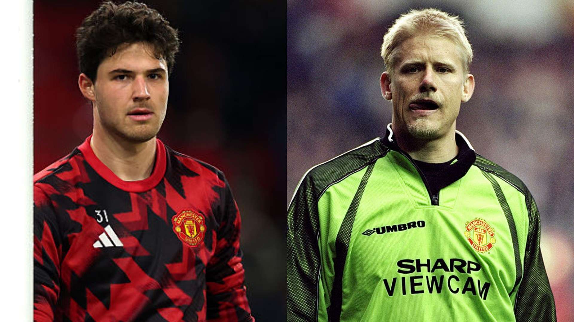 Senne Lammens and Peter Schmeichel