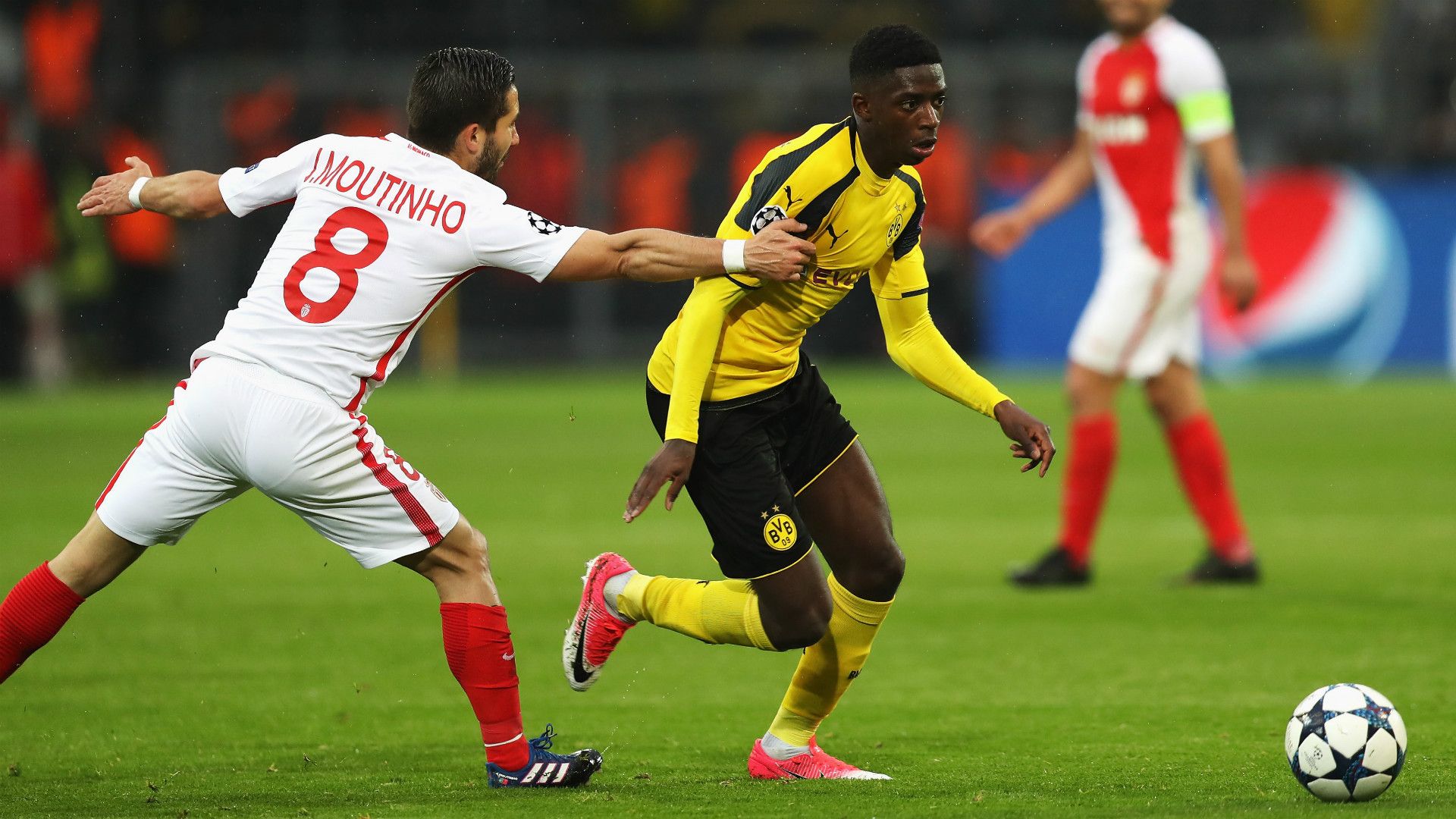 JOAO MOUTINHO MONACO OUSMANE DEMBELE BORUSSIA DORTMUND UEFA CHAMPIONS LEAGUE 12042017
