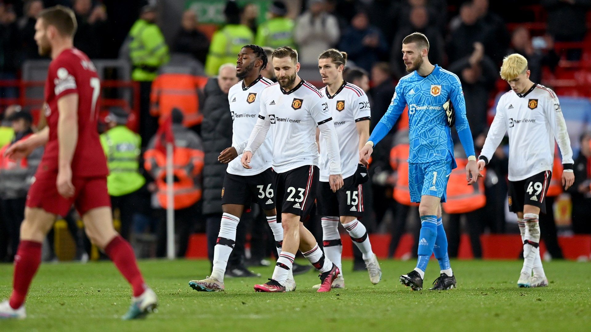 Manchester United players Liverpool 2022-23 Premier League