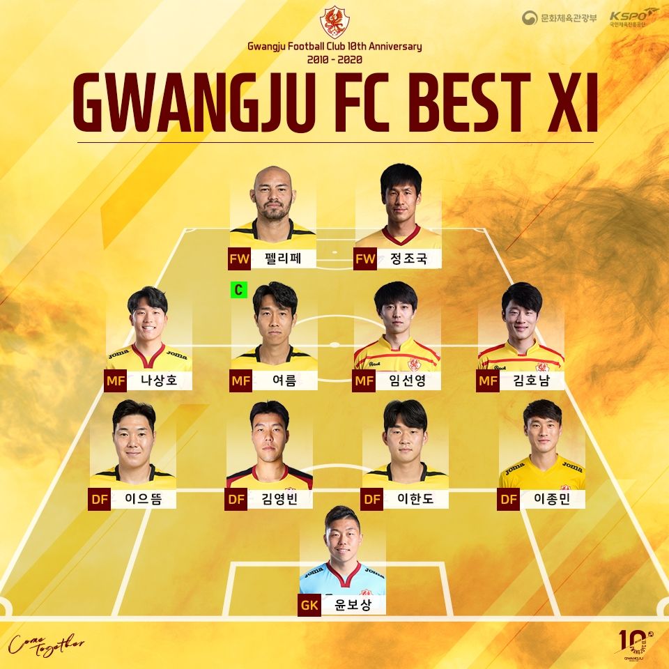 광주FC 10주년 역대 베스트11