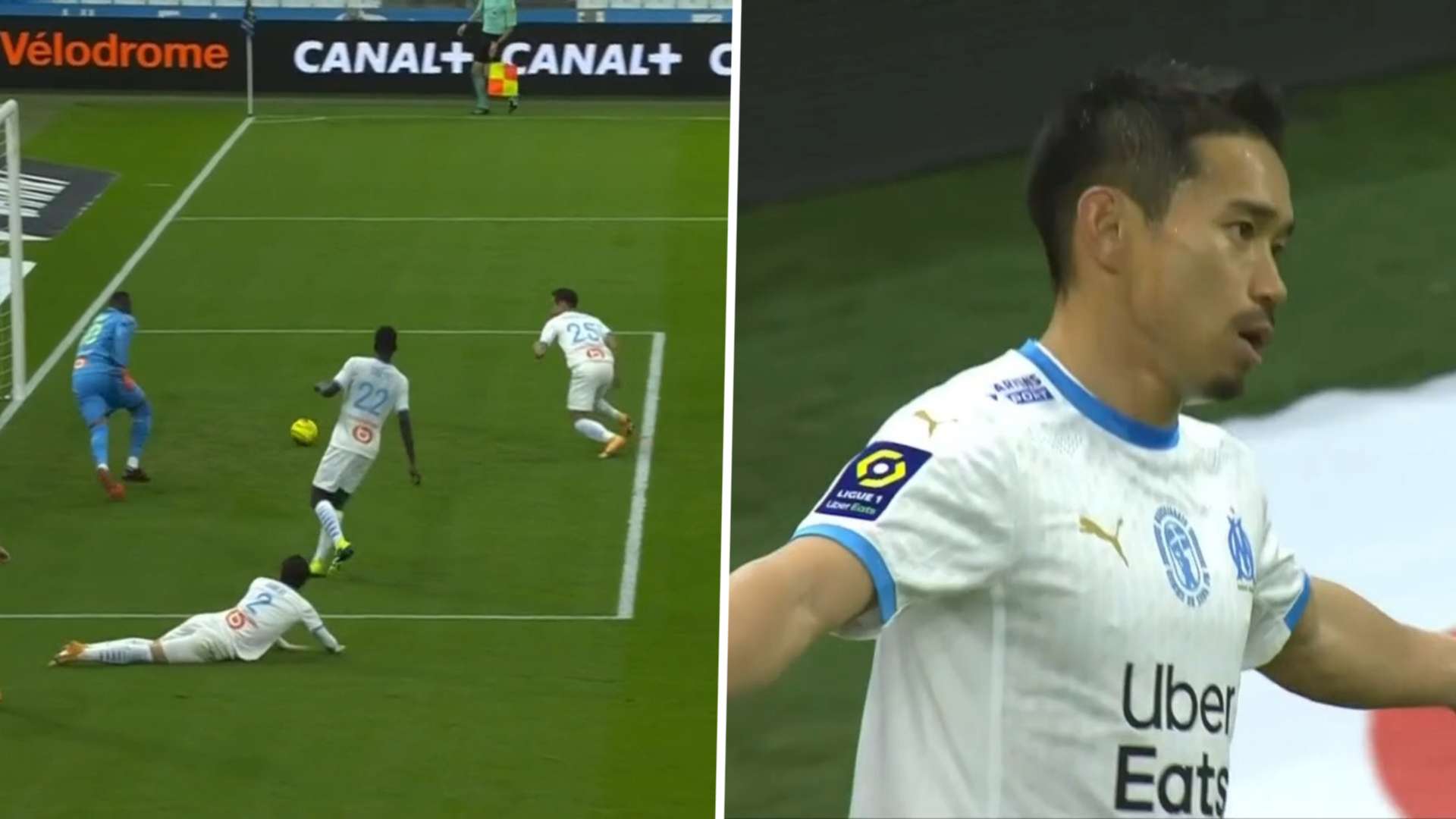 Nagatomo own goal Marseille Reims