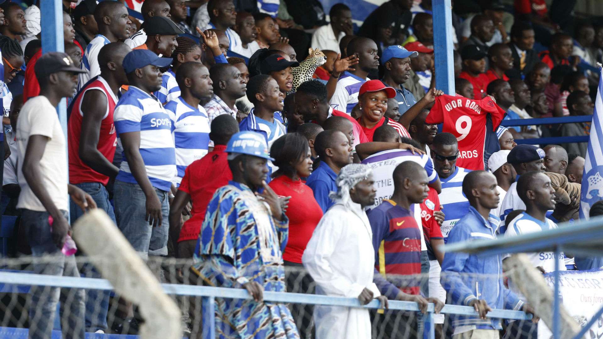 AFC Leopards fans in Machakos against Bandari.