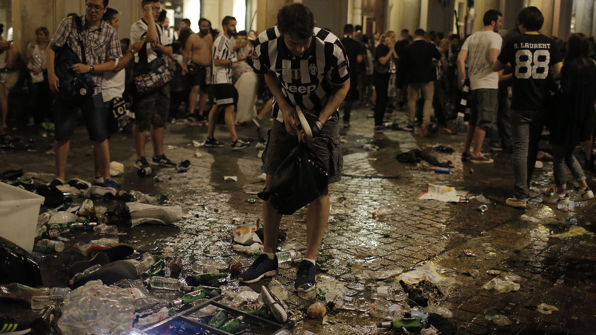 Juventus fans in Turin