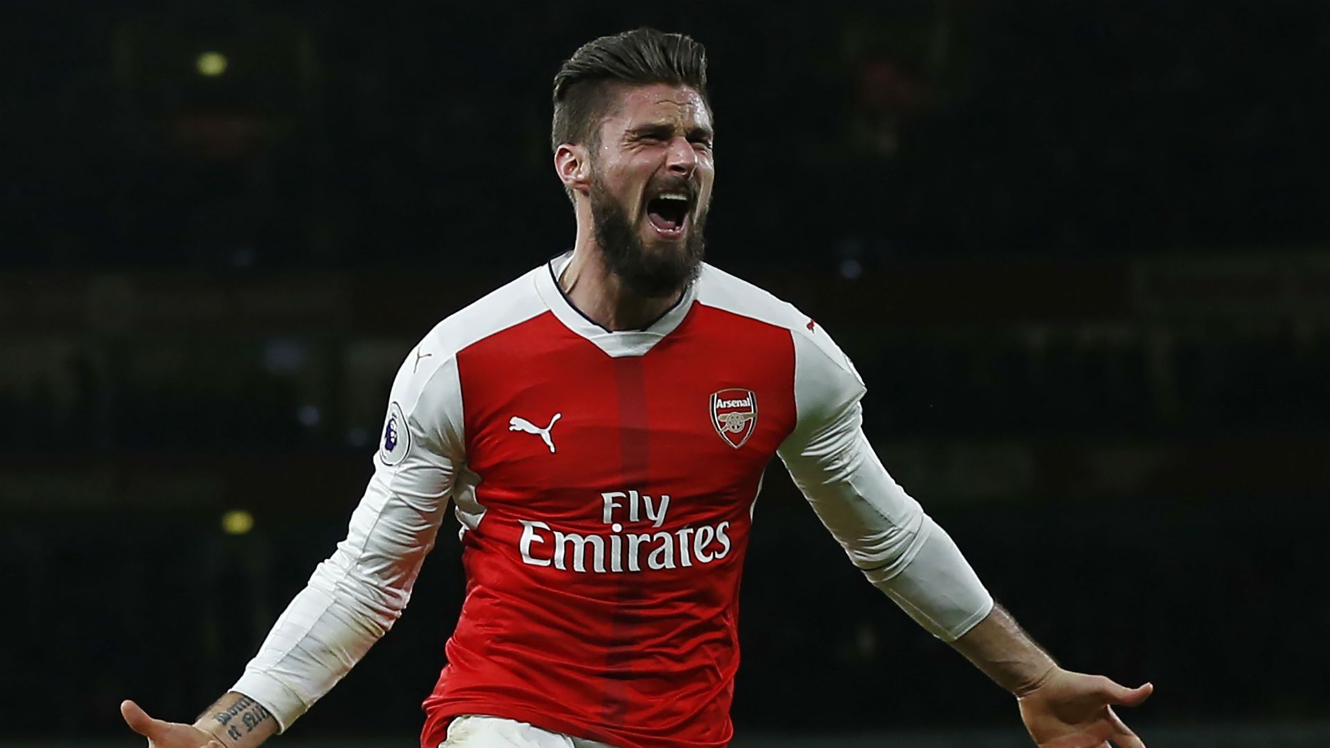 Olivier Giroud Premier League Arsenal v West Brom 261216