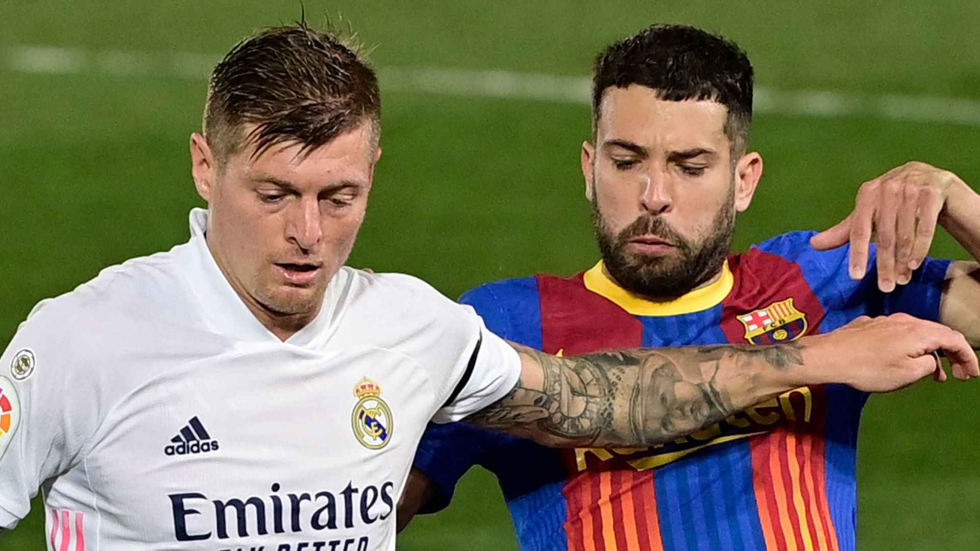 Kroos y Alba, Real Madrid vs. Barcelona