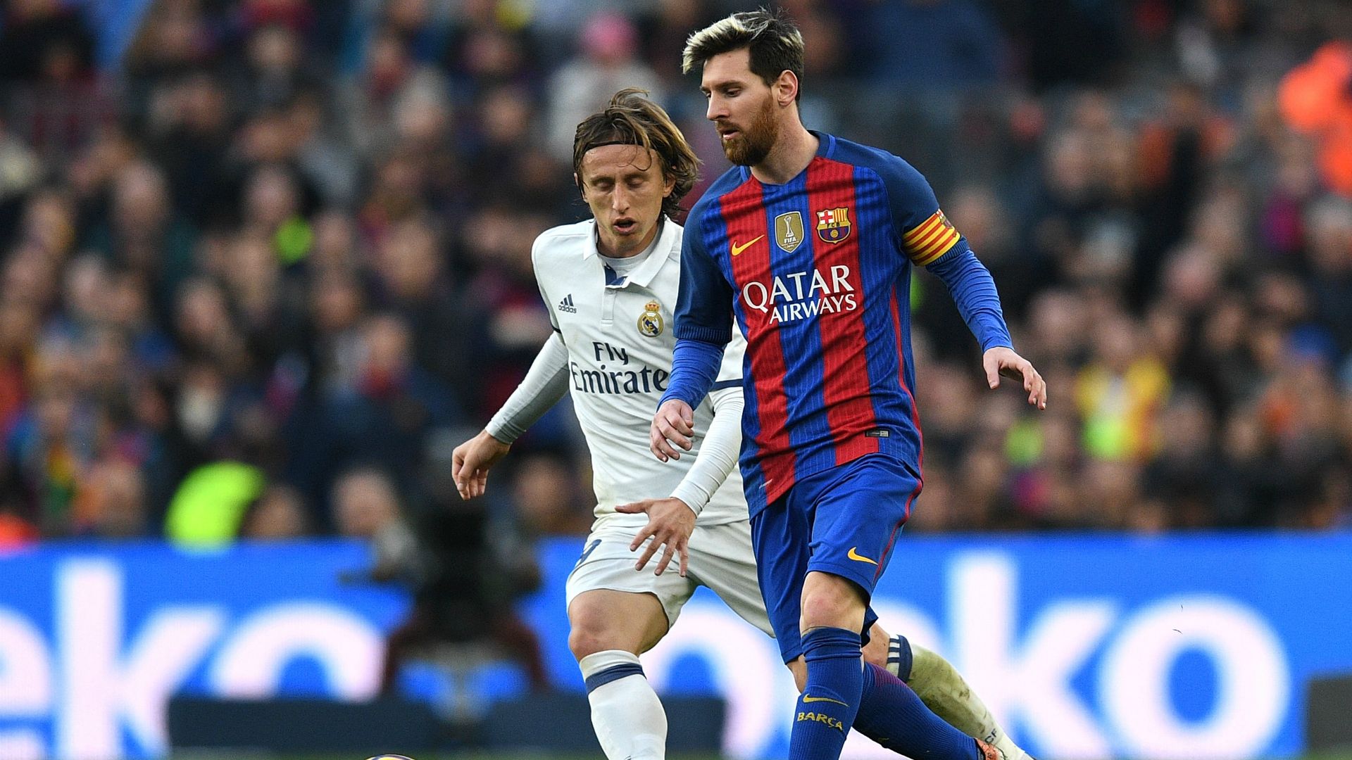 Lionel Messi Luka Modric Barcelona Real Madrid La Liga