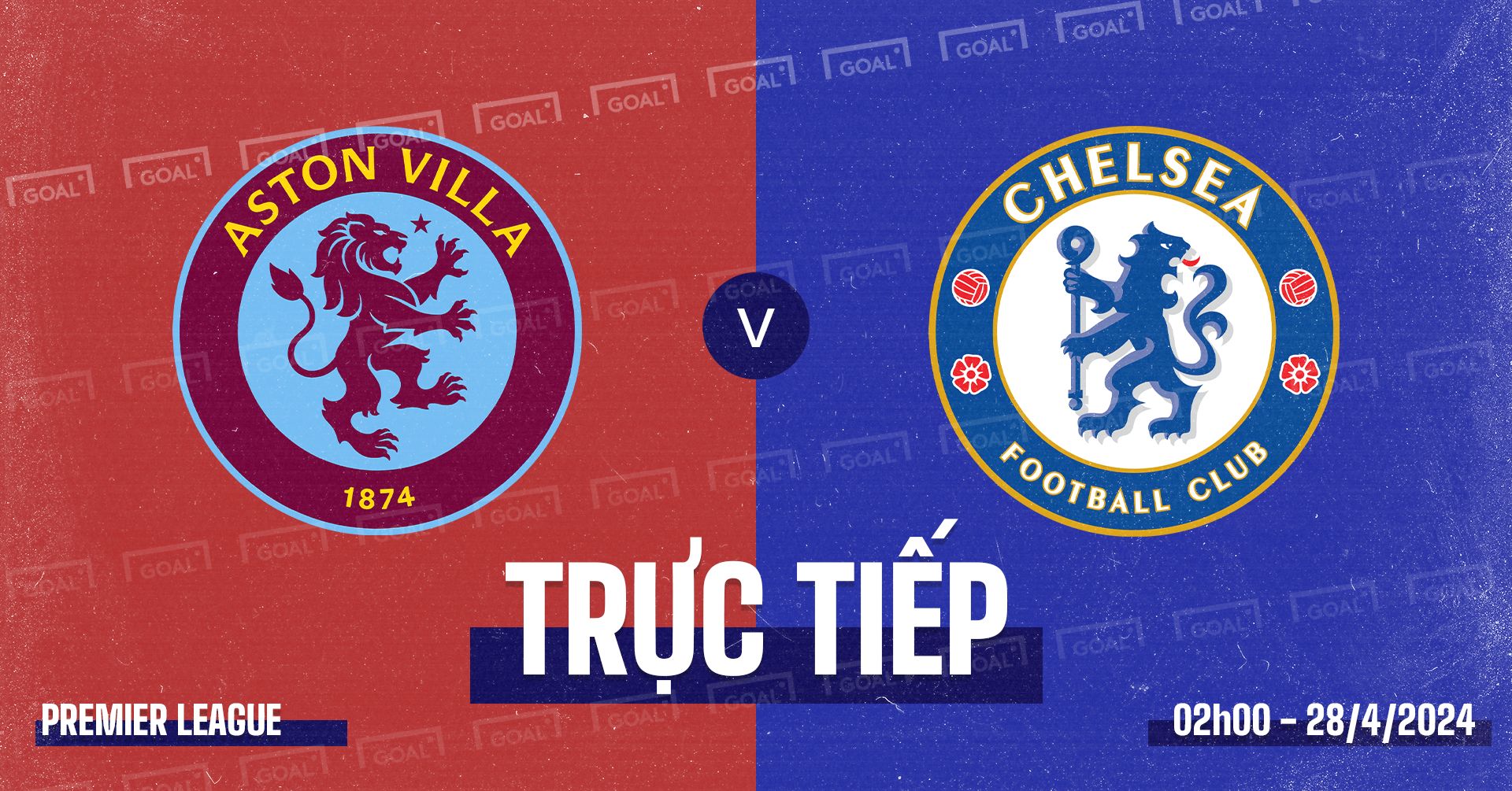 Aston Villa vs Chelsea Premier League 2023/24 GFX