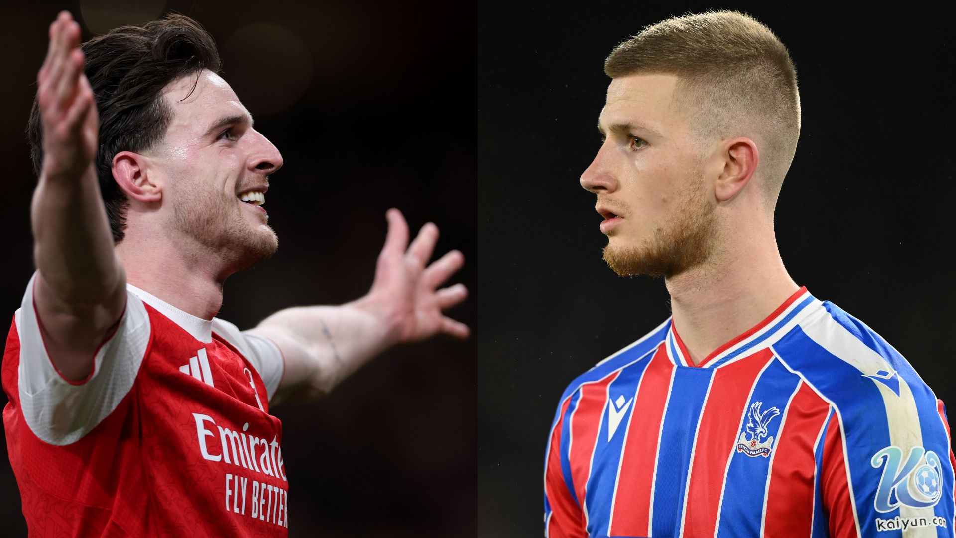Declan Rice Adam Wharton Arsenal Crystal Palace 2025-26