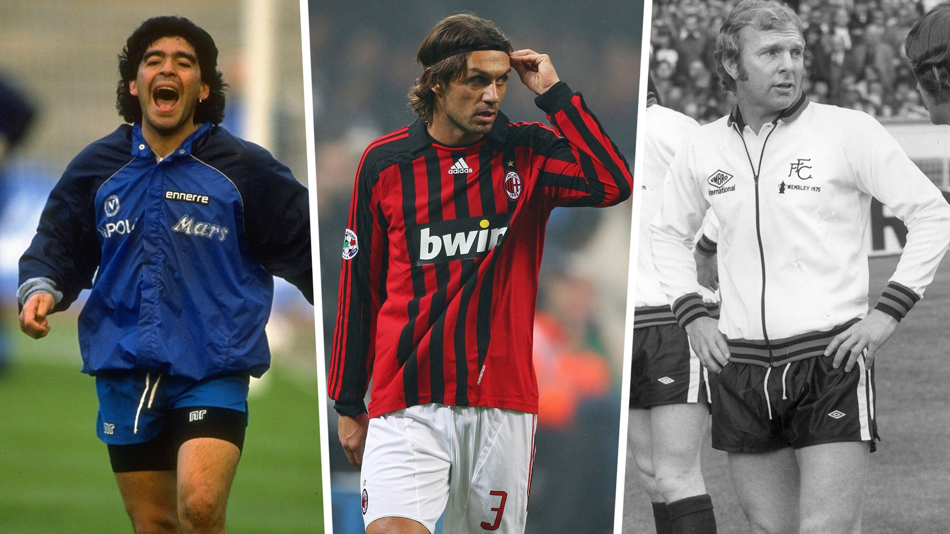 Retired shirt numbers Maradona Maldini Moore