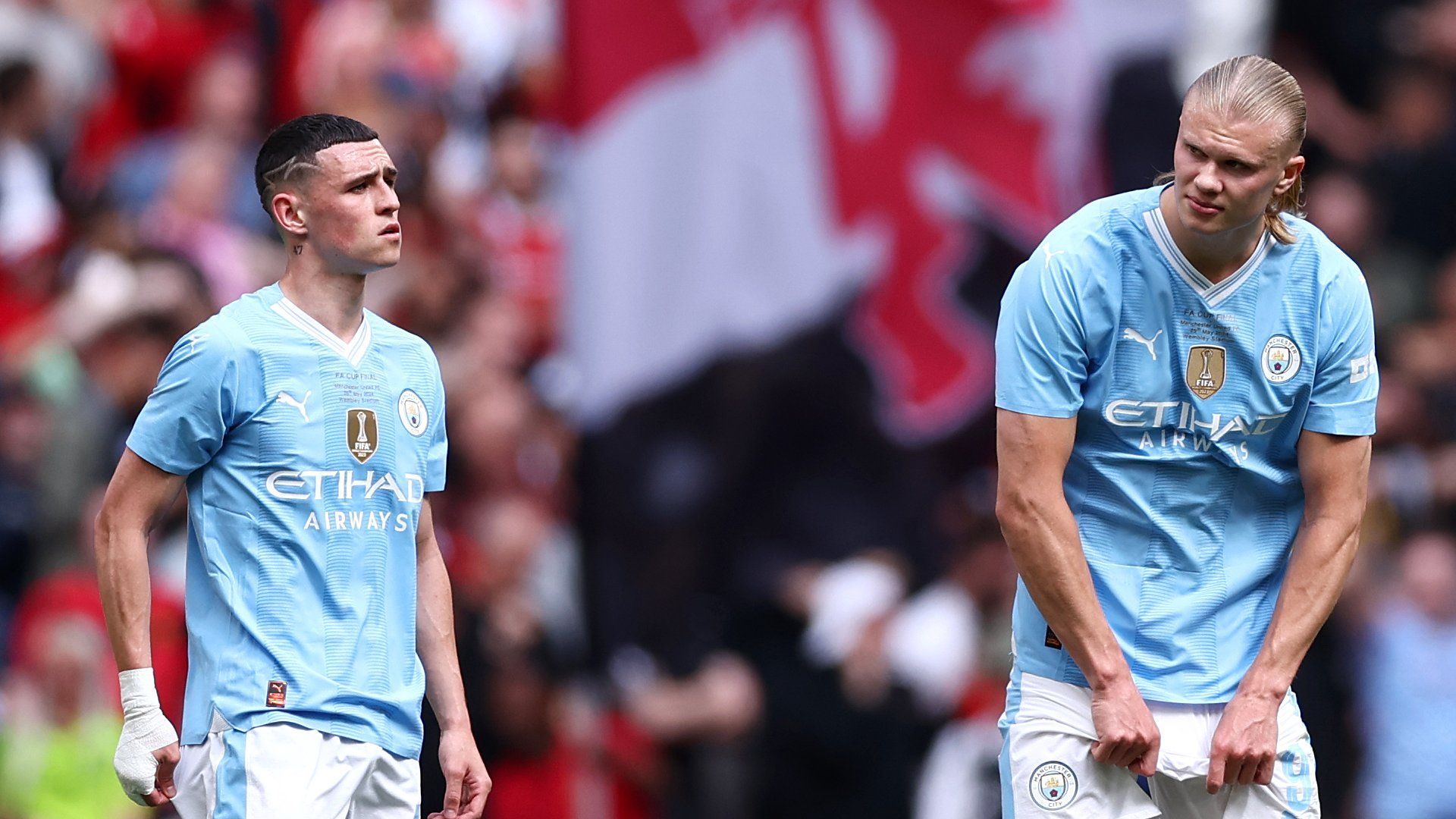Phil Foden Erling Haaland Manchester City FA Cup final 2023-24
