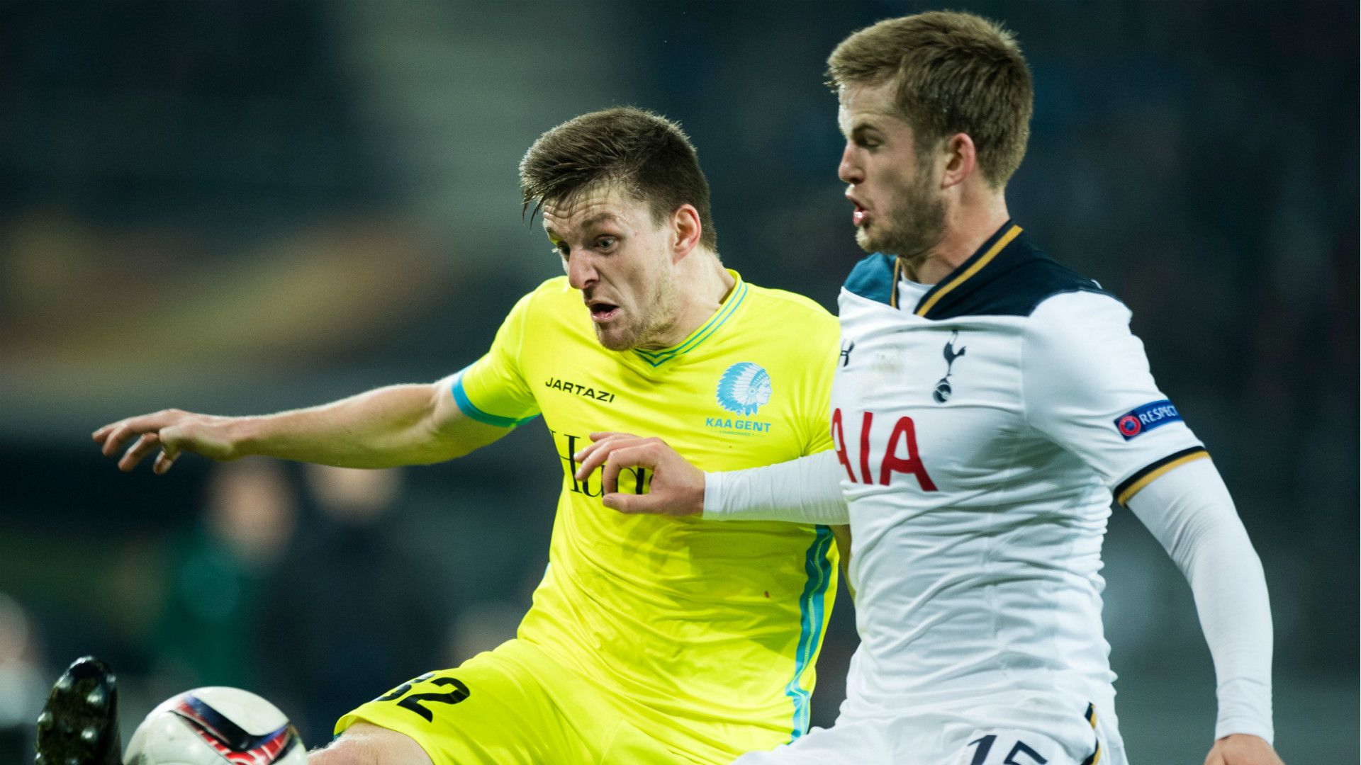 Thomas Foket, Eric Dier, Gent, Tottenham, Europa League, 02162017