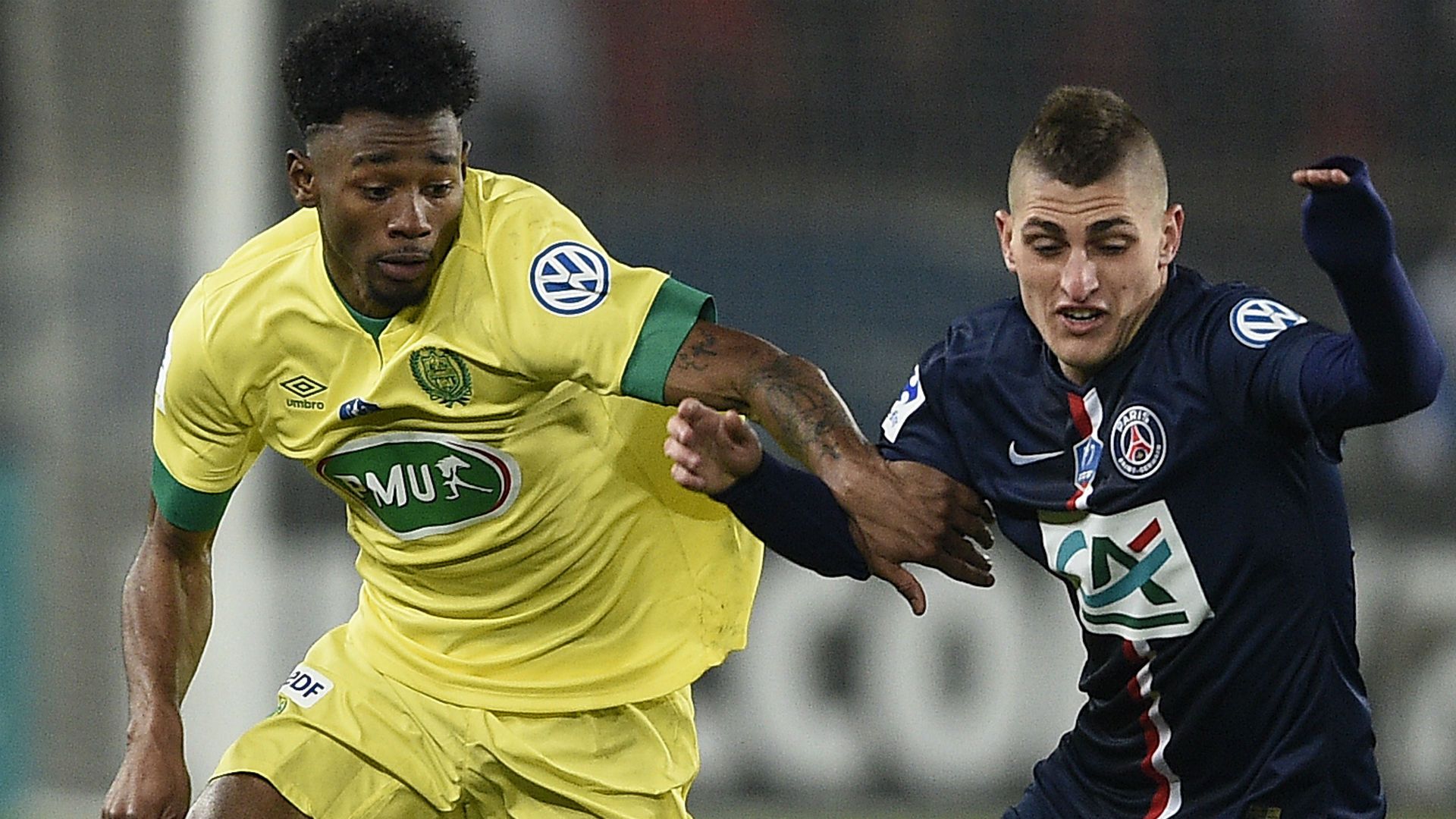 Marco Verratti Georges Nkoudou Paris SG FC Nantes Coupe de France 11022015