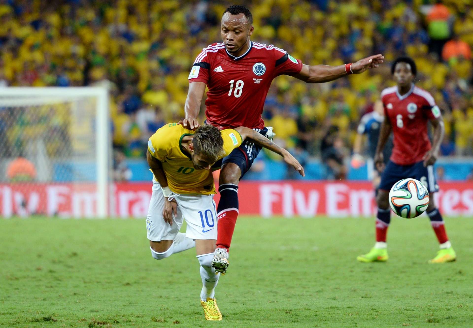 Juan Camilo Zuniga Neymar Brazil Colombia World Cup 2014