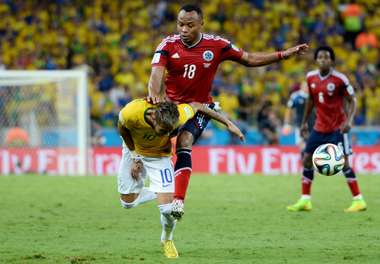 Juan Camilo Zuniga Neymar Brazil Colombia World Cup 2014