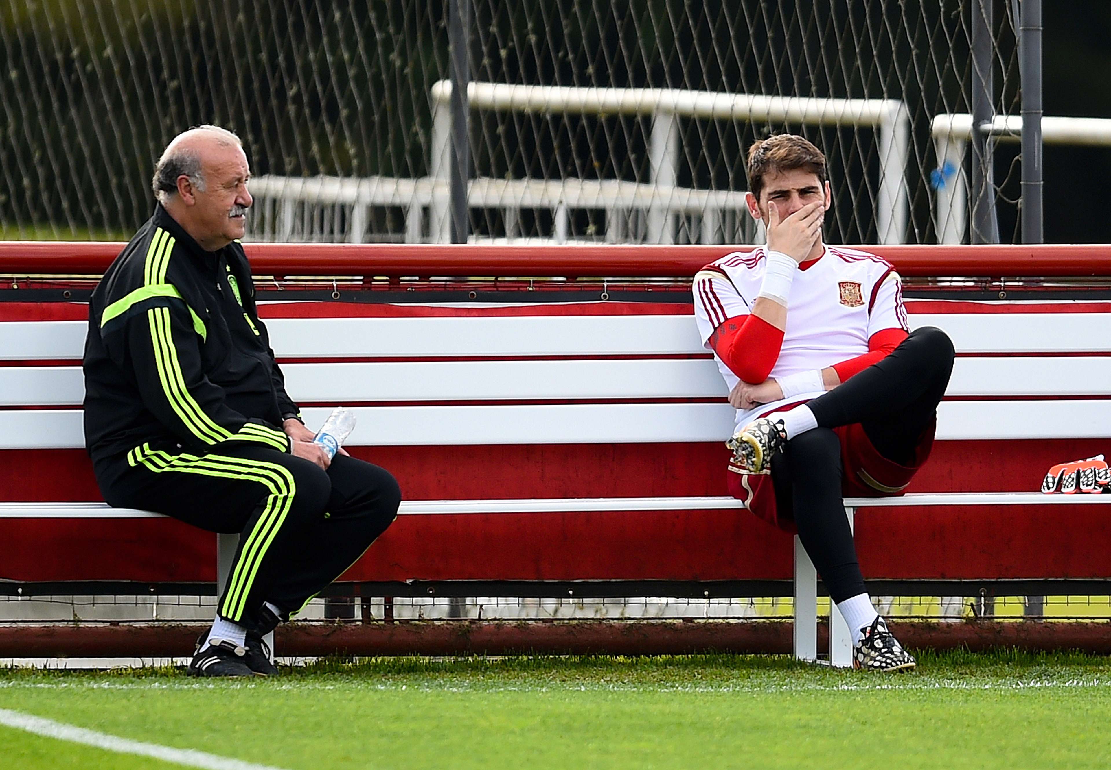 Vicente del Bosque Iker Casillas Spain Training 2014 World Cup 06122014