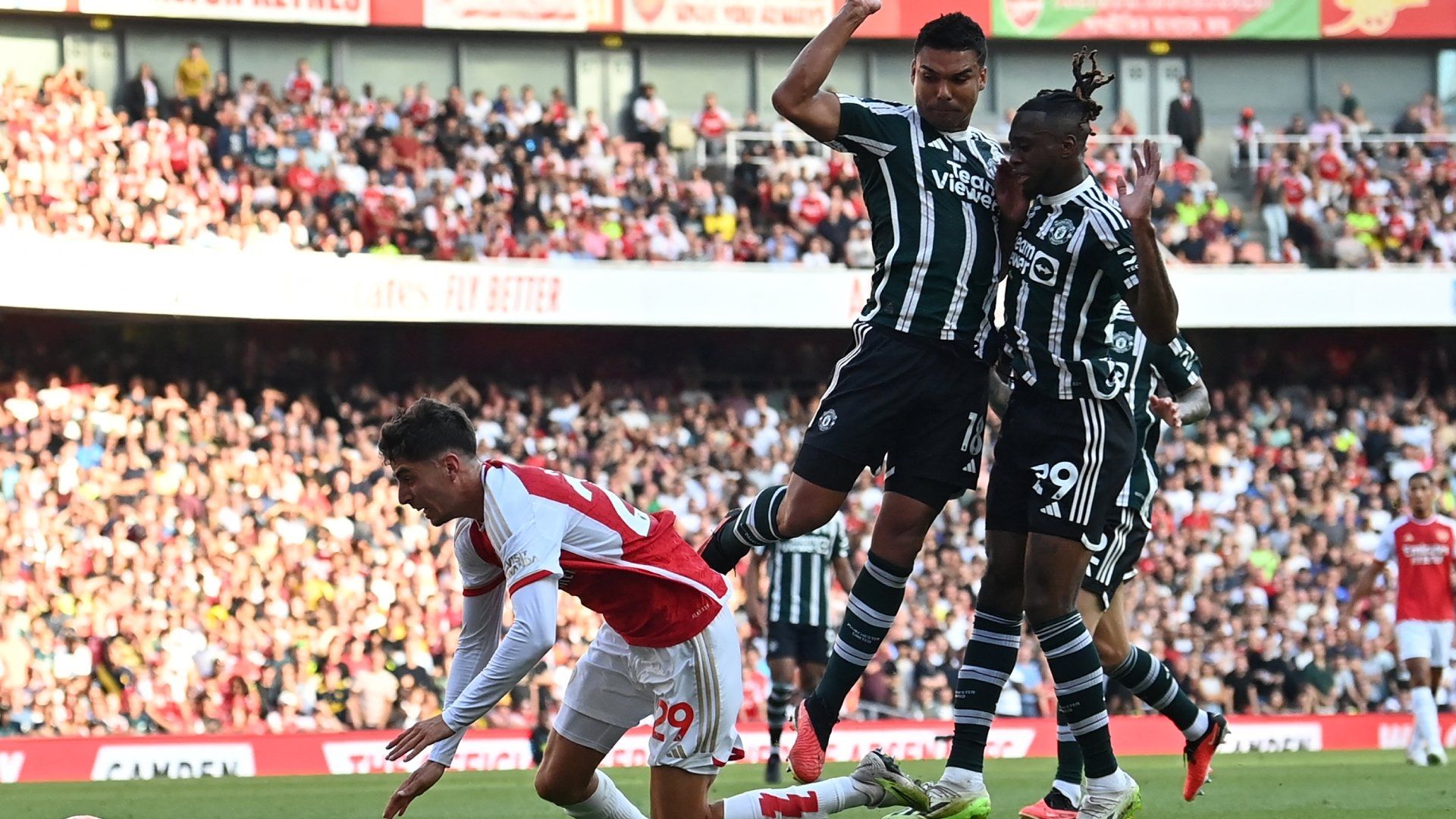 Kai Havertz Casemiro Aaron Wan-Bissaka Arsenal Manchester United 2023-24