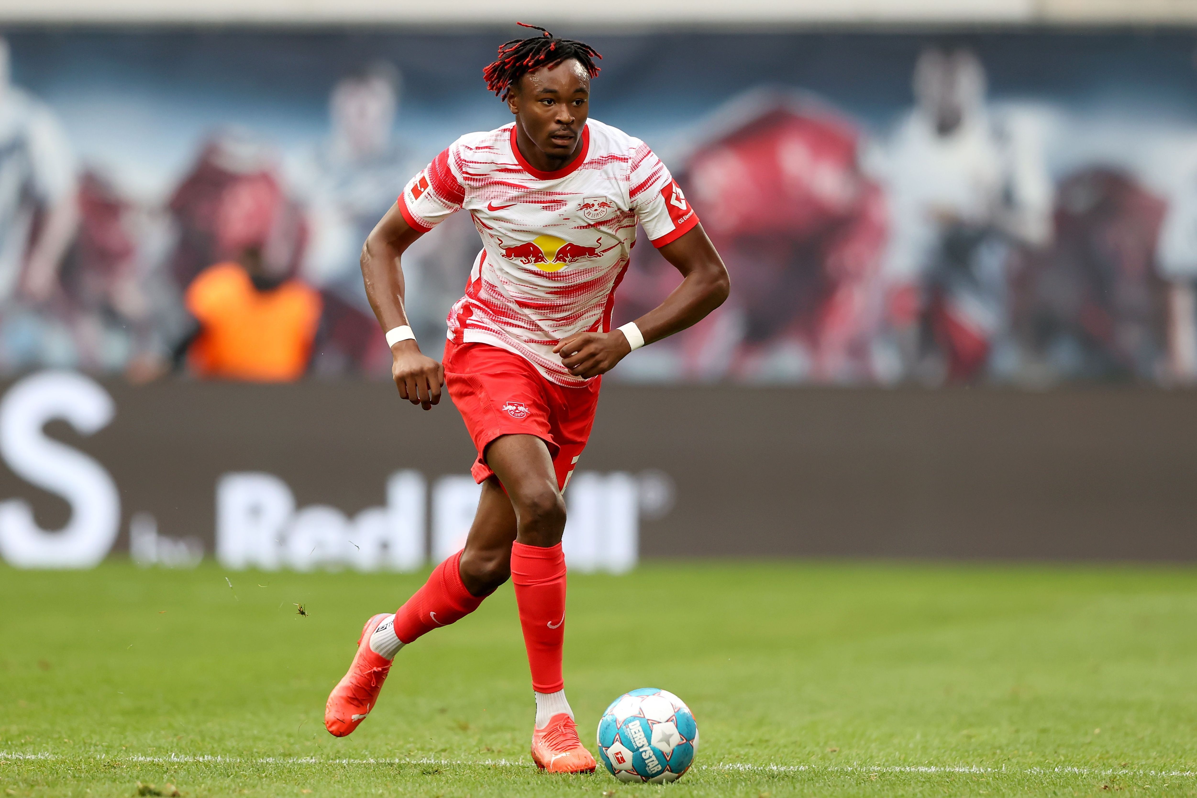 Mohamed Simakan lors de la rencontre de Bundesliga face au Hertha Berlin, le 25 septembre 2021