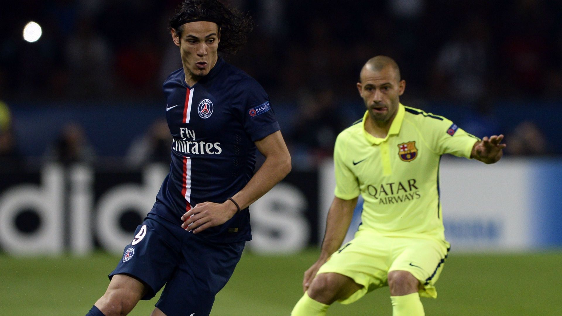 Edinson Cavani PSG Barcelona 09302014