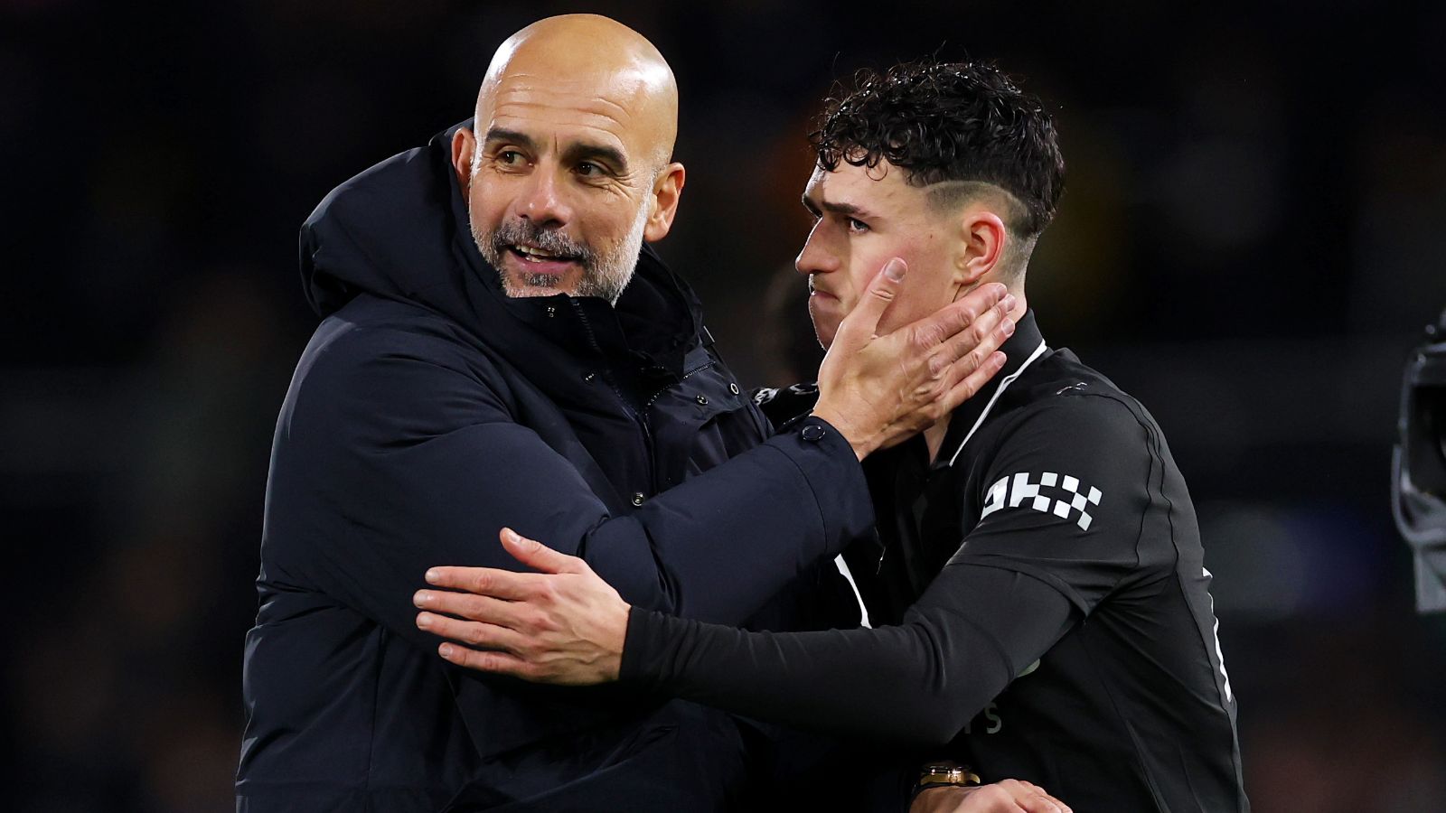Pep Guardiola mit Phil Foden