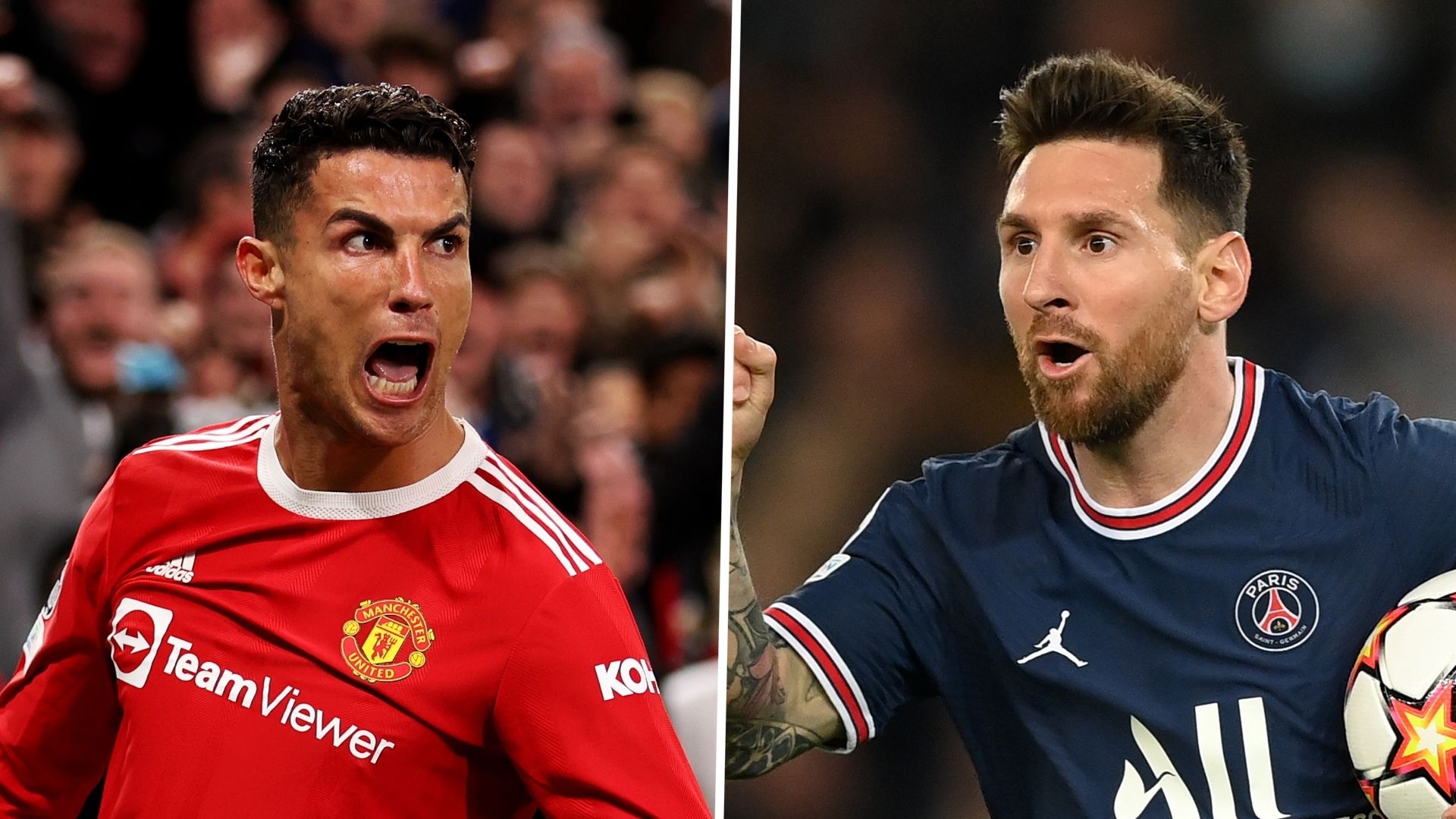 Cristiano Ronaldo Lionel Messi Manchester United PSG