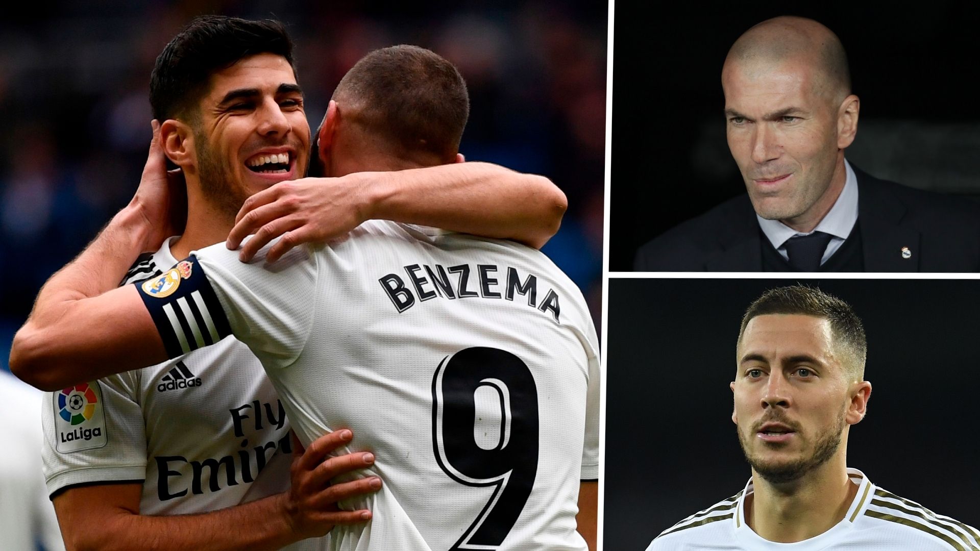 Marco Asensio Karim Benzema Zinedine Zidane Real Madrid GFX