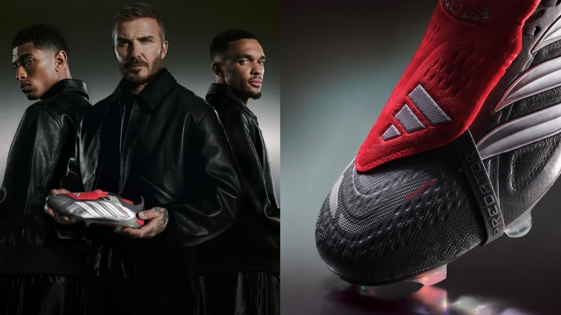 Real Madrid legend David Beckham joins forces with current Blancos stars Jude Bellingham & Trent Alexander-Arnold to drop new throwback gunmetal adidas Predator Mania | Goal.com UK