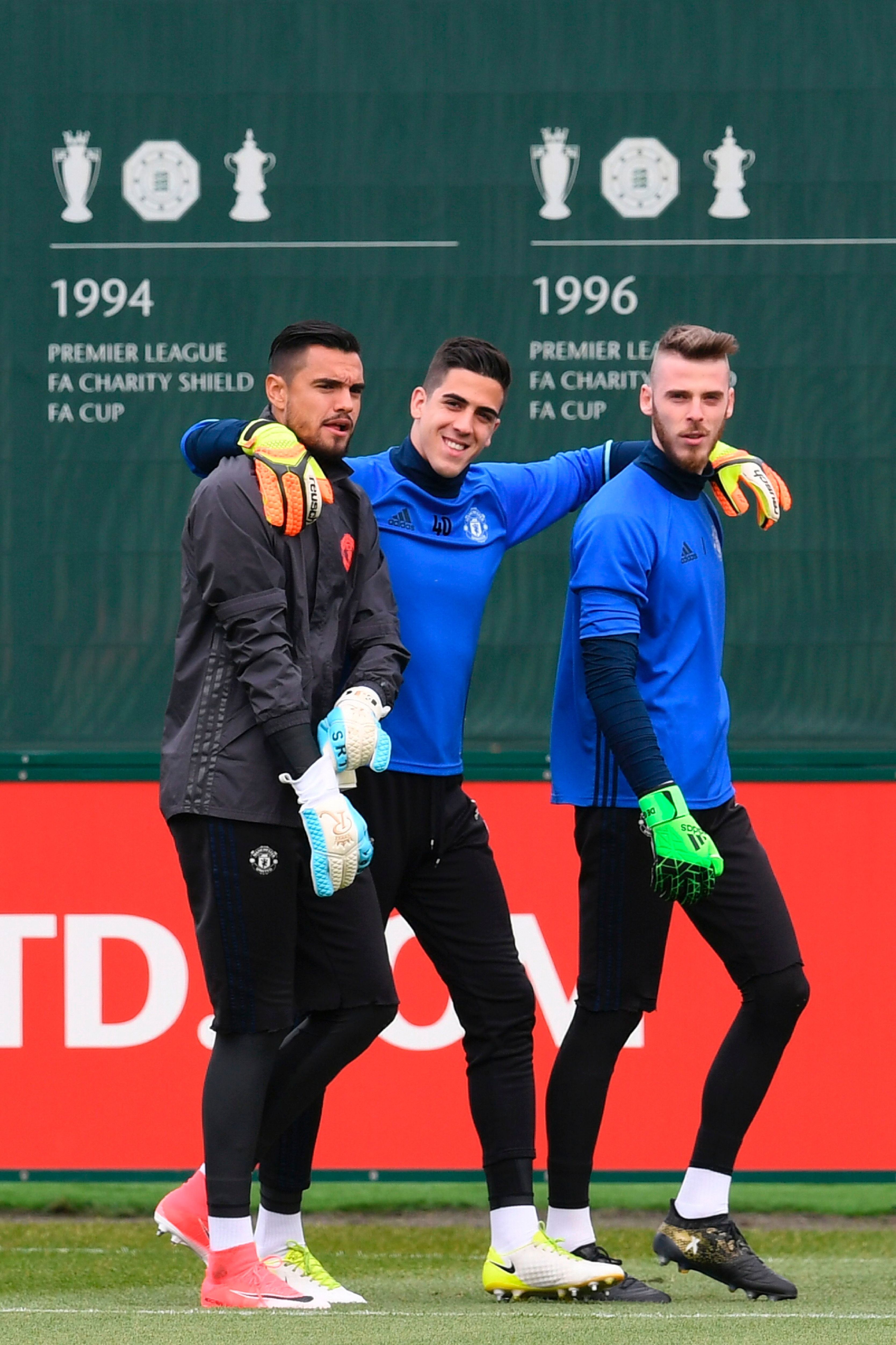 Joel Pereira David de Gea Sergio Romero Manchester United