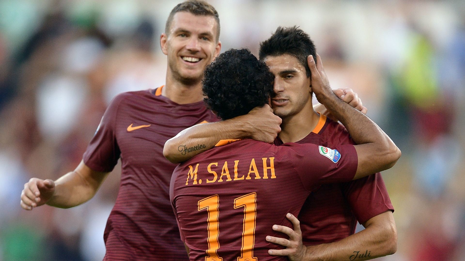 Edin Dzeko Diego Perotti Mohamed Salah Roma
