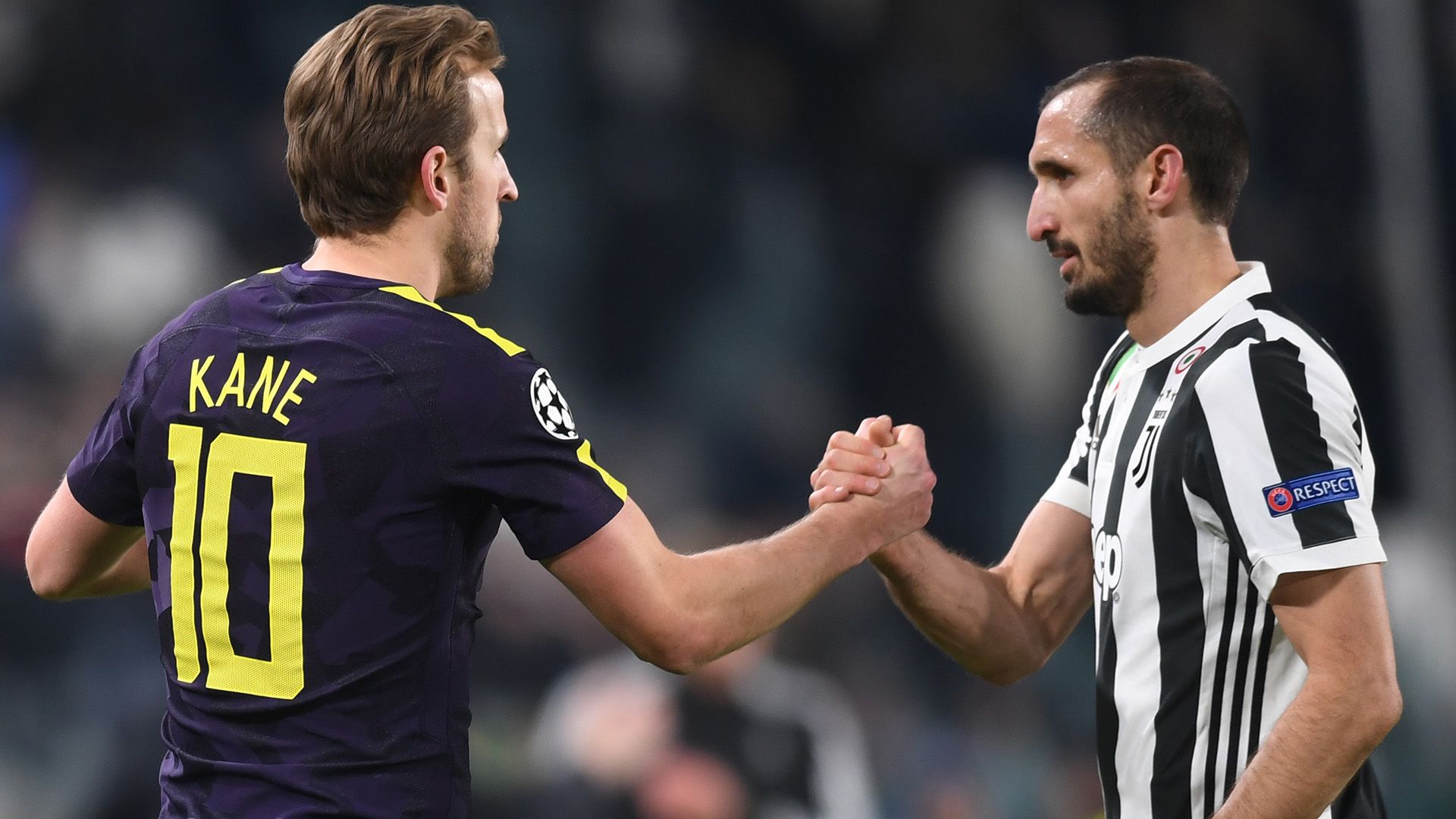Kane Chiellini Juventus Tottenham Champions League