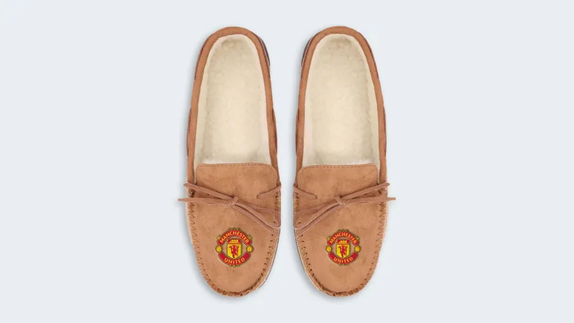 Manchester United Suede Moccasin Slippers