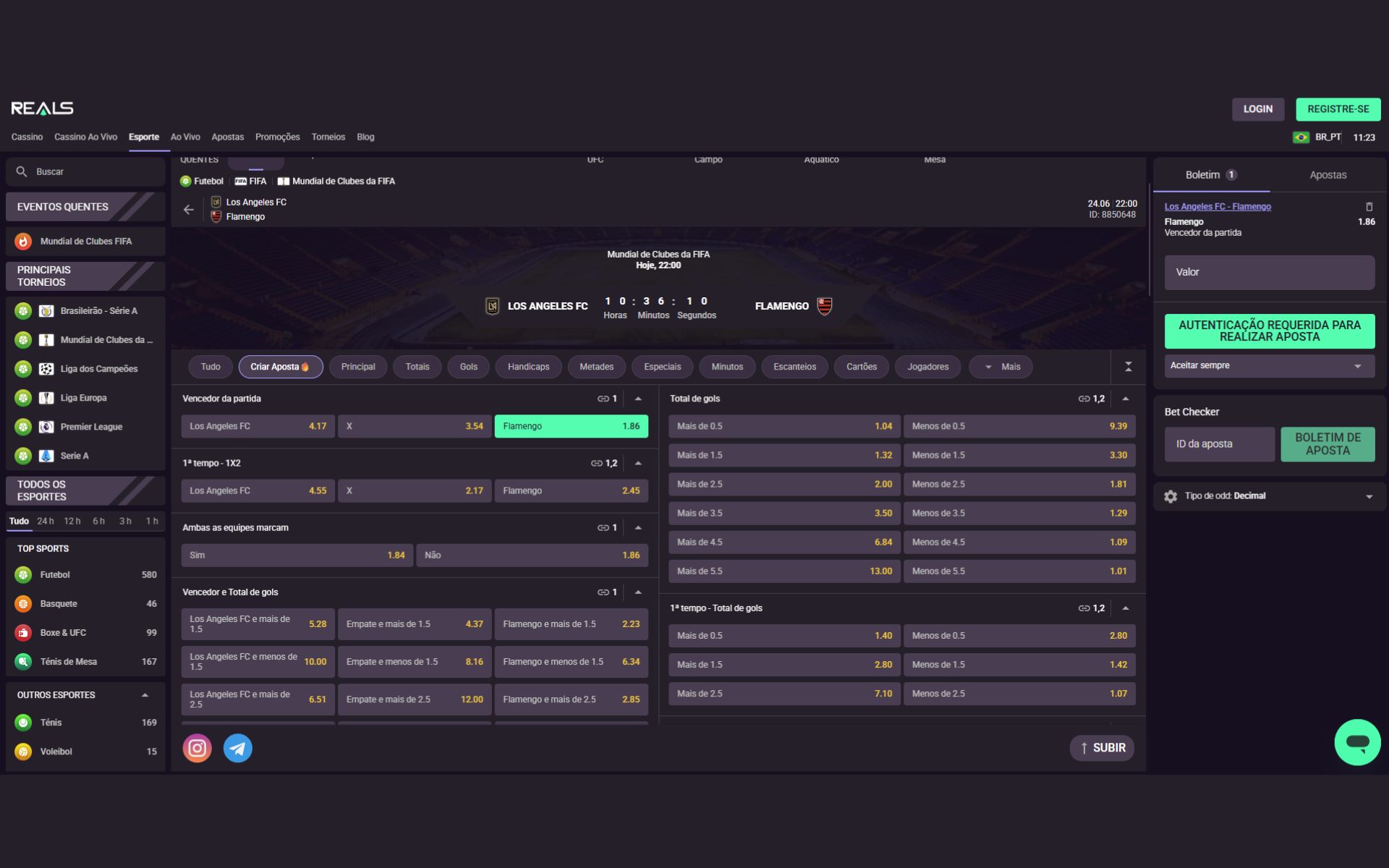 Reals Bet apostas