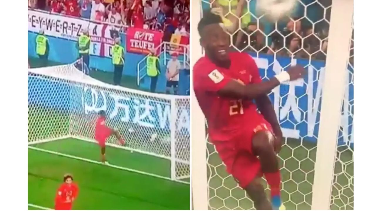 Michy Batshuayi hits his own face