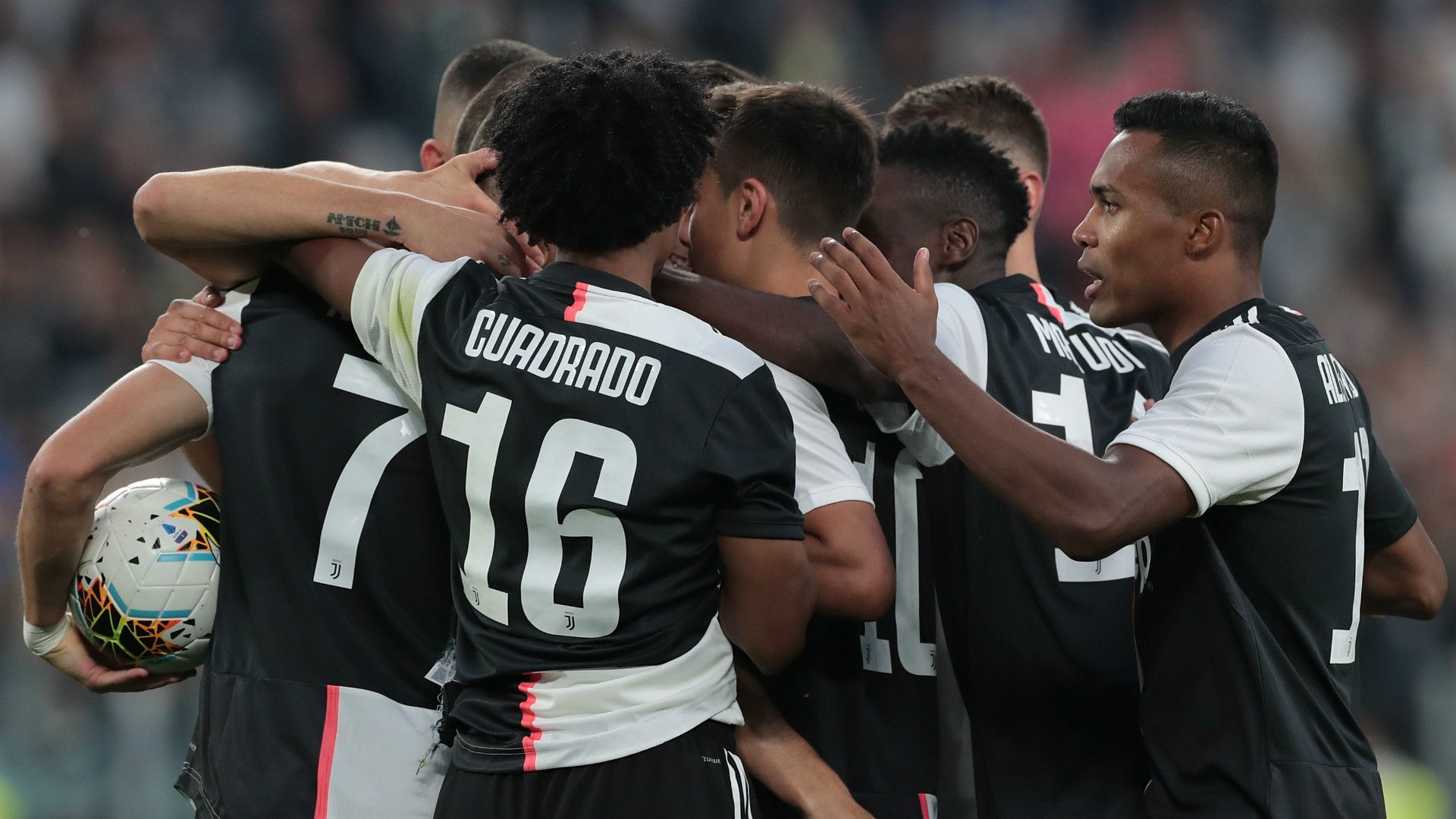 Juventus celebrating Verona