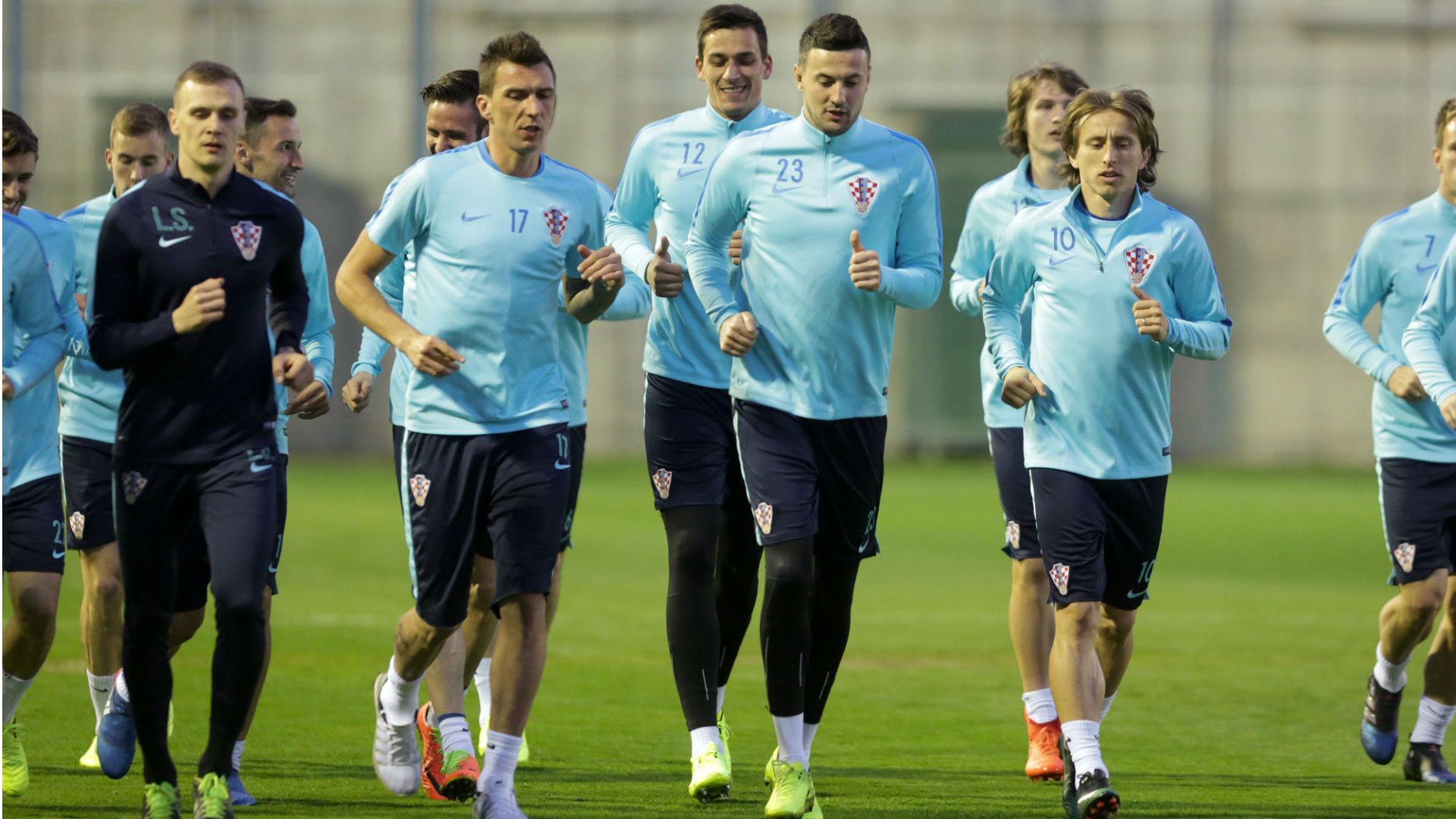 Mario Mandzukic, Danijel Subasic, Luka Modric Croatia