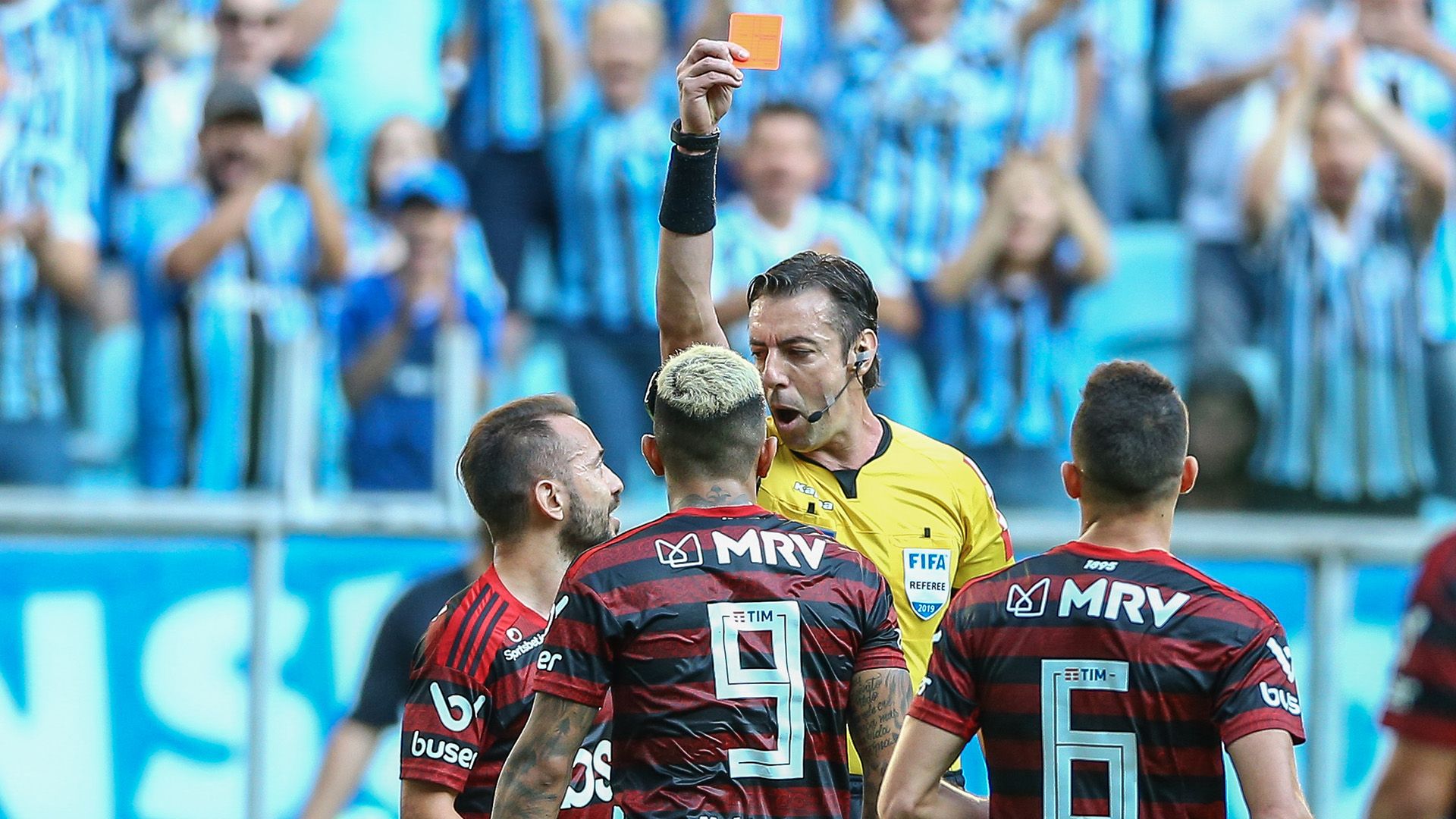 Gabigol cartão vermelho Flamengo Grêmio Brasileirão 17 11 2019