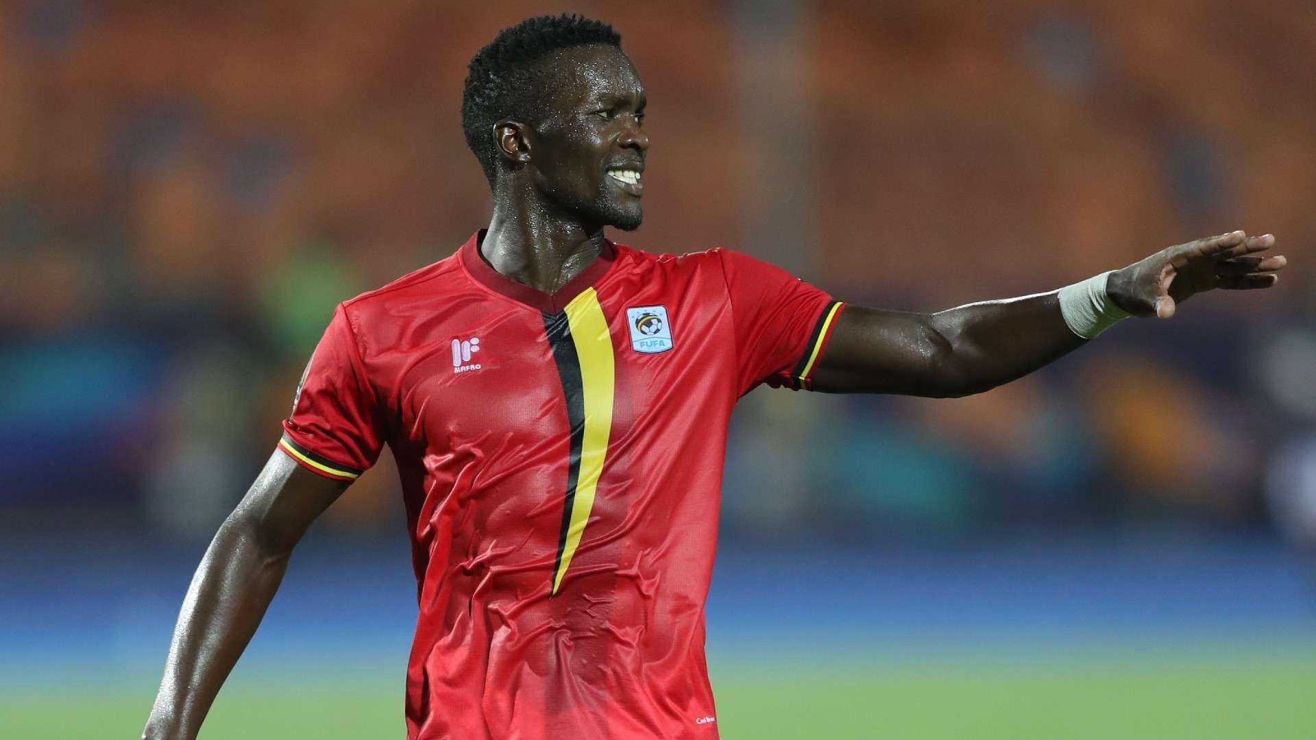 Khalid Aucho of Uganda during the 2019 Africa Cup of Nations Finals.