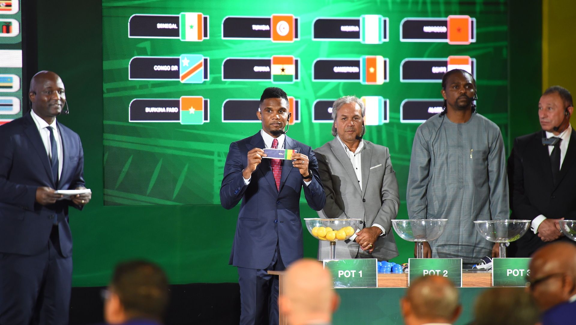 Samuel Eto'o & Nwankwo Kanu, Afcon draw 2019