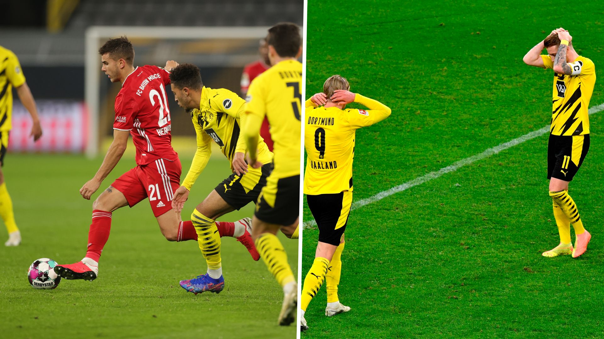 GFX Lucas Hernandez Erling Haaland Marco Reus FC Bayern Borussia Dortmund