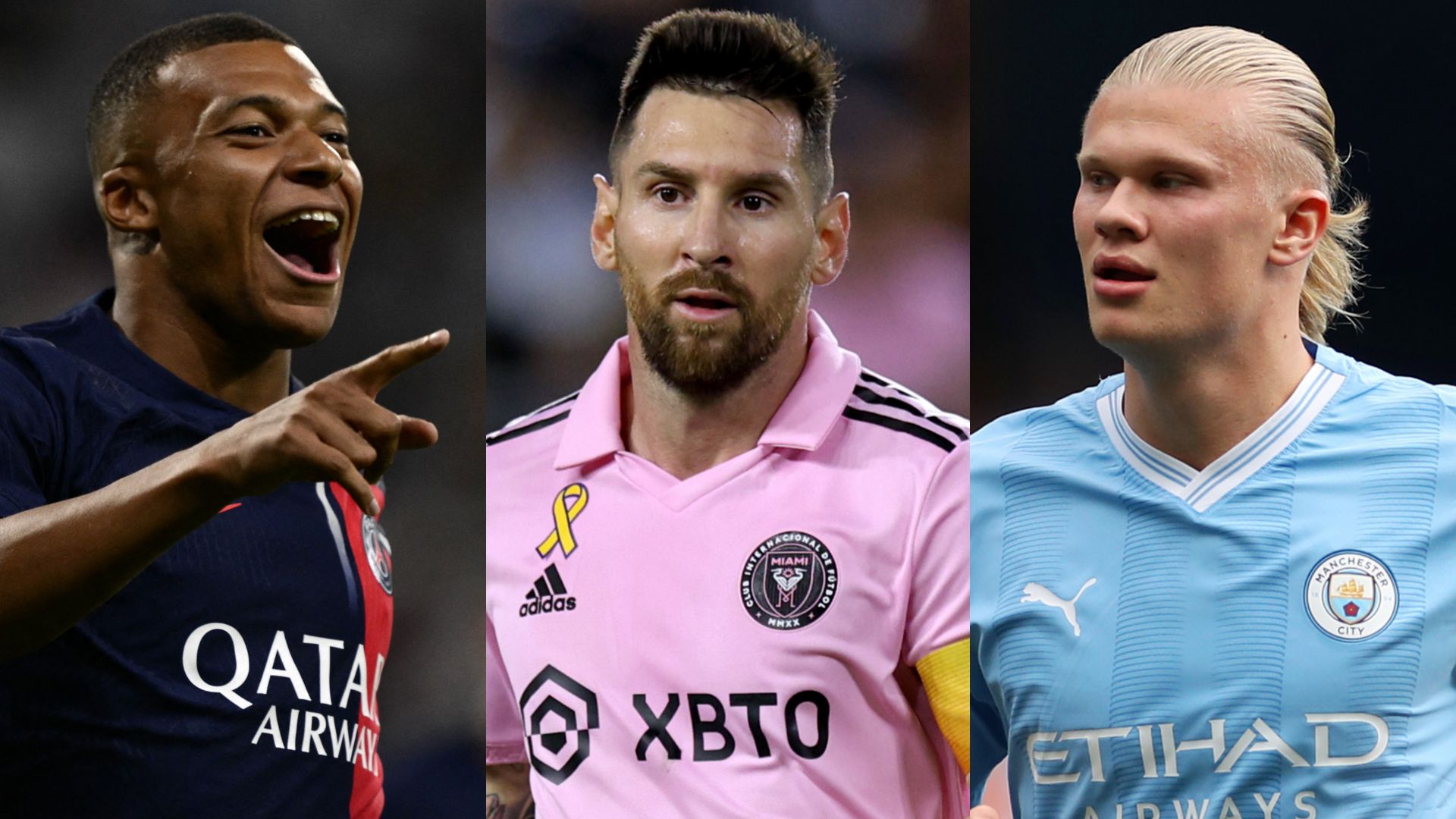 Kylian Mbappe Lionel Messi Erling Haaland