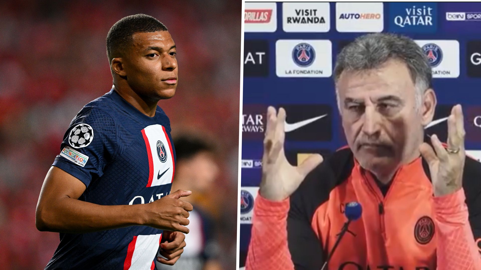 Kylian Mbappe Christophe Galtier GFX