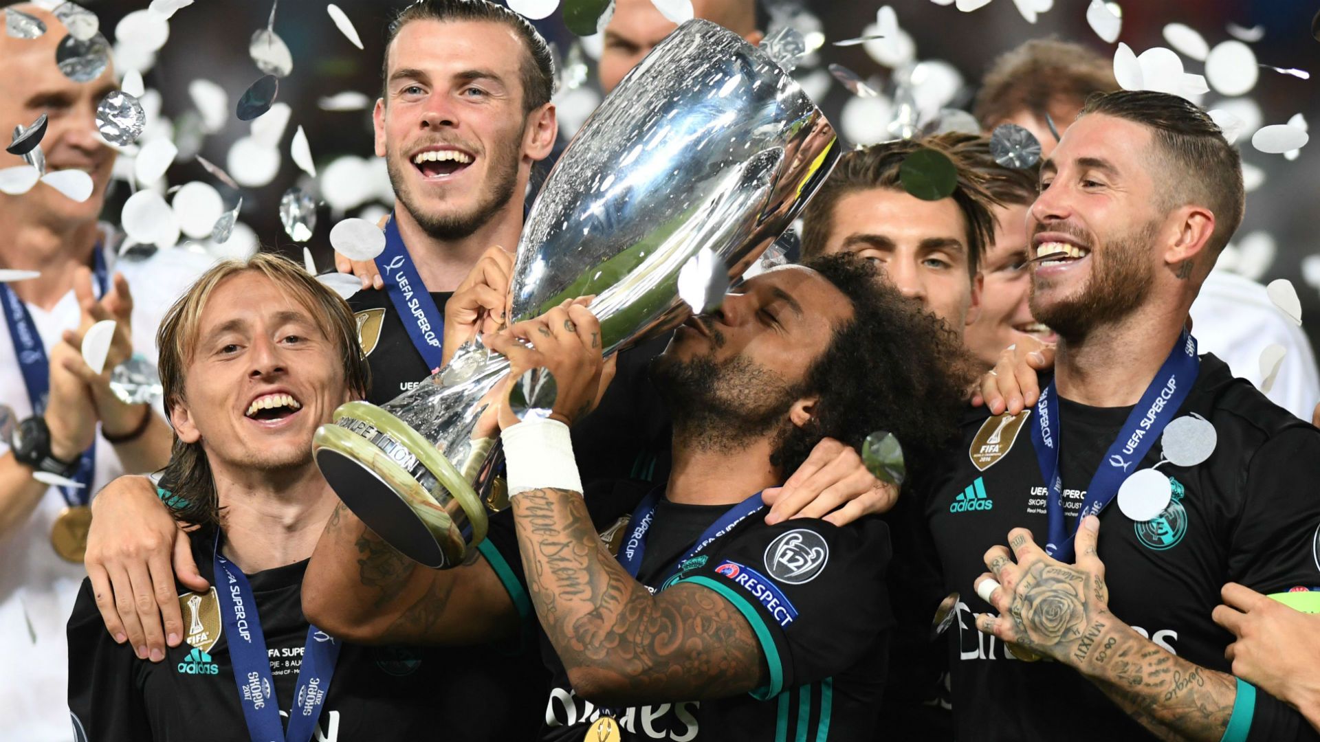 luka modric marcelo sergio ramos gareth bale - real manchester united - uefa supercup - 08082017