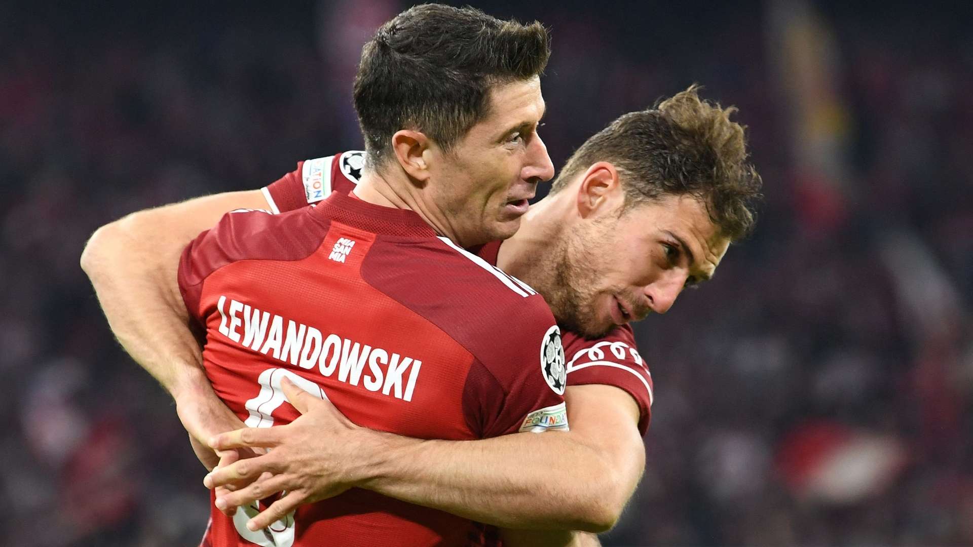 Robert Lewandowski Leon Goretzka Bayern Munich 2021-22