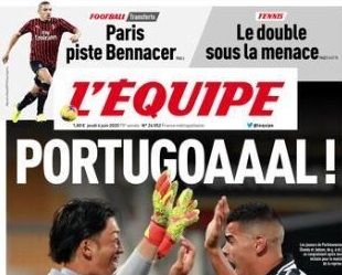4 June 2020 L'Equipe embed only newspapers covers