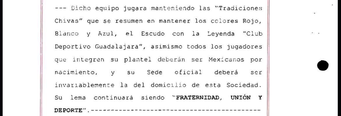 Regla de mexicanos con Chivas en la fundación del club