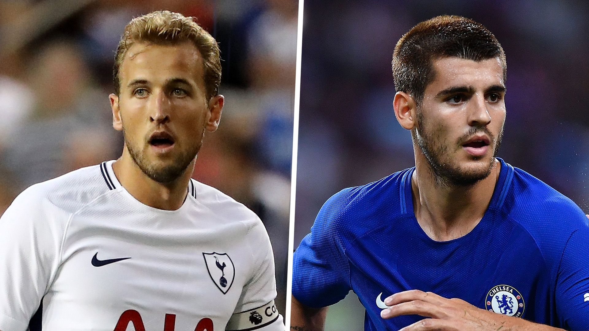 Harry Kane Alvaro Morata Tottenham Chelsea GFX