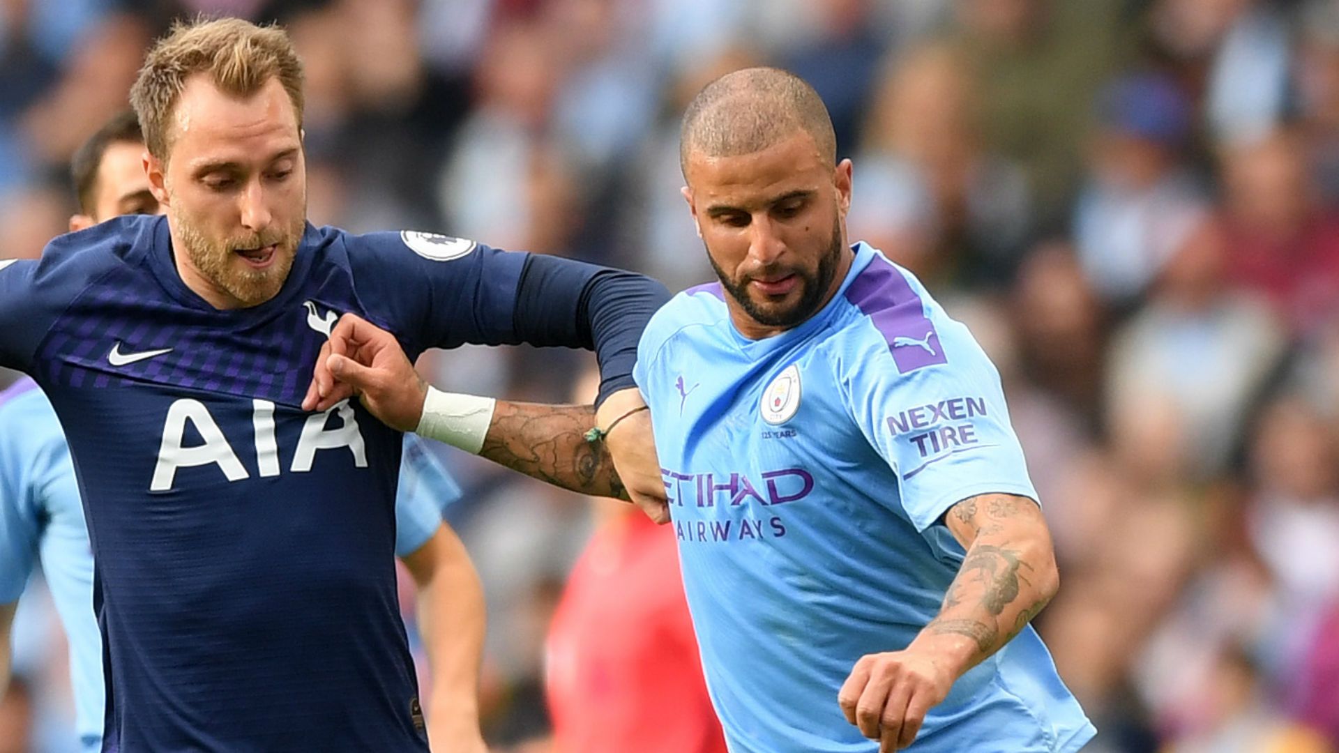 Kyle Walker Christian Eriksen Manchester City Tottenham