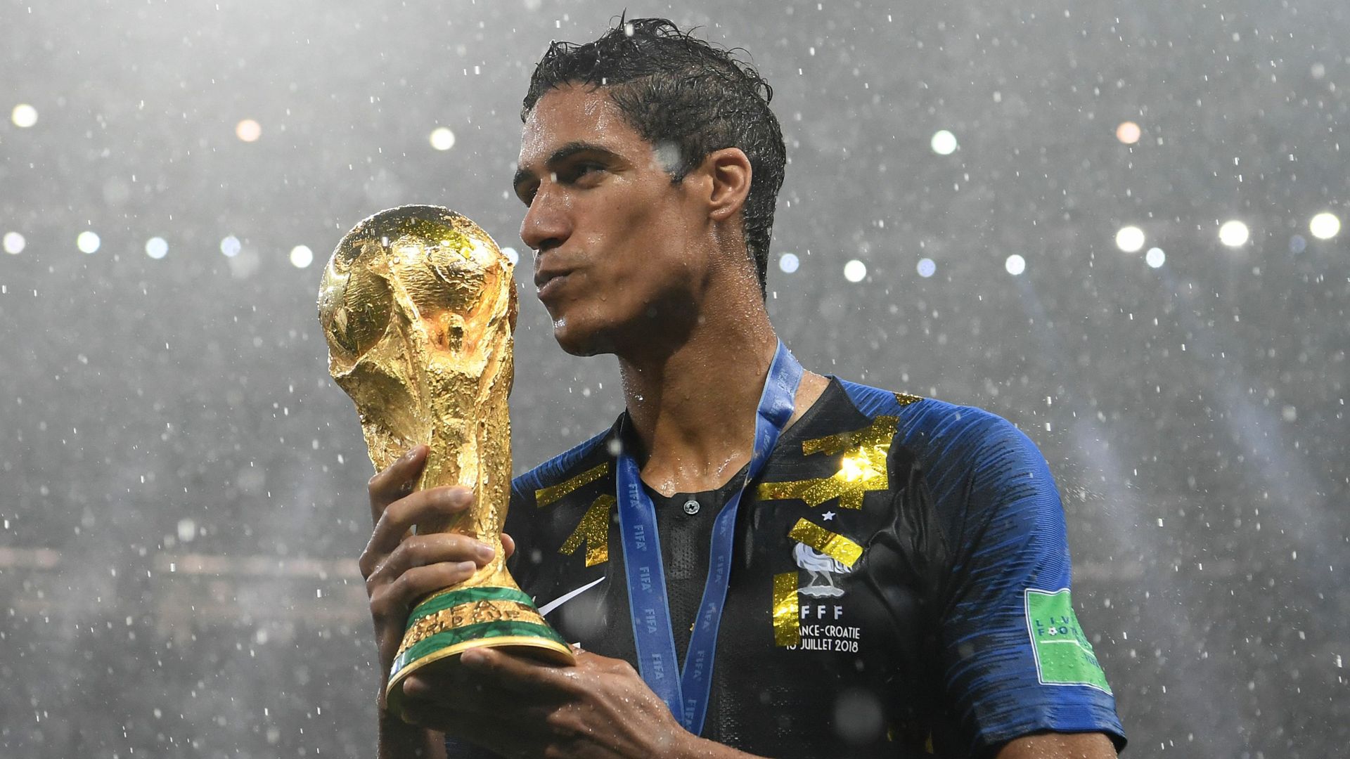 Raphael Varane World Cup trophy France